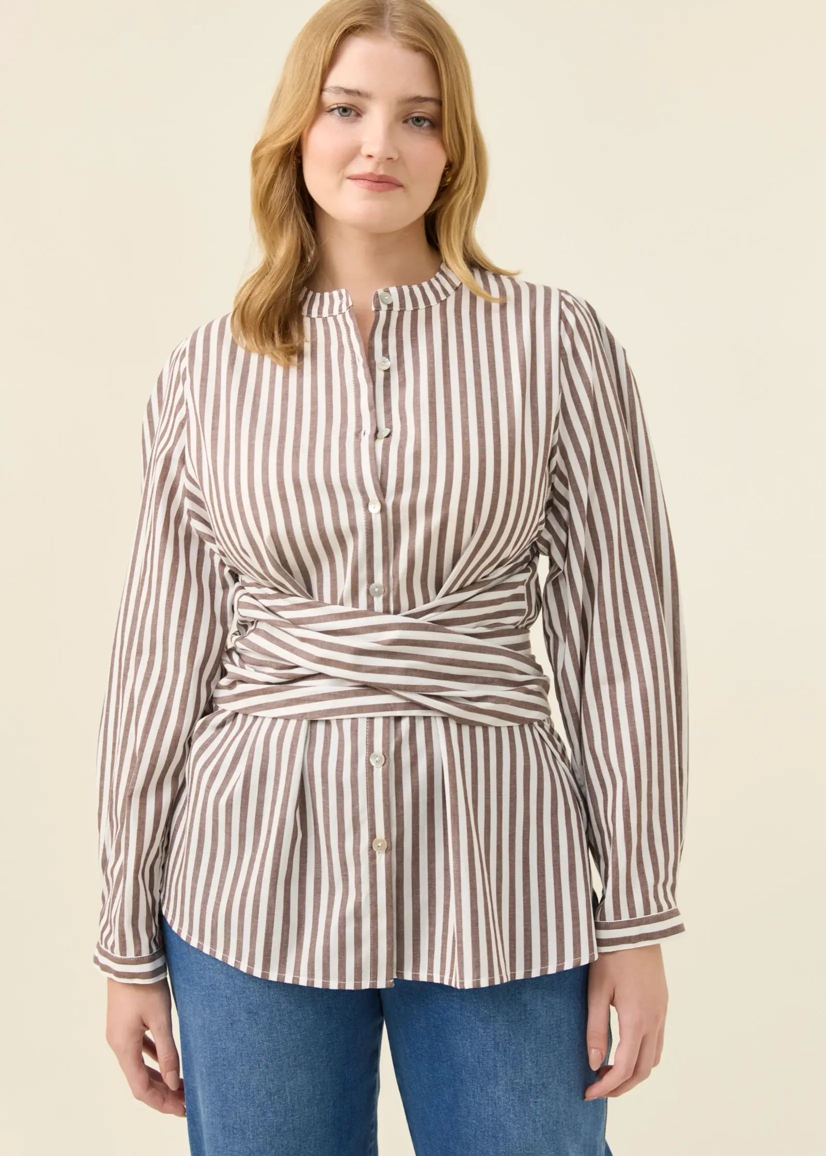 Isle of Mine Quinn Wrap Shirt - Chocolate