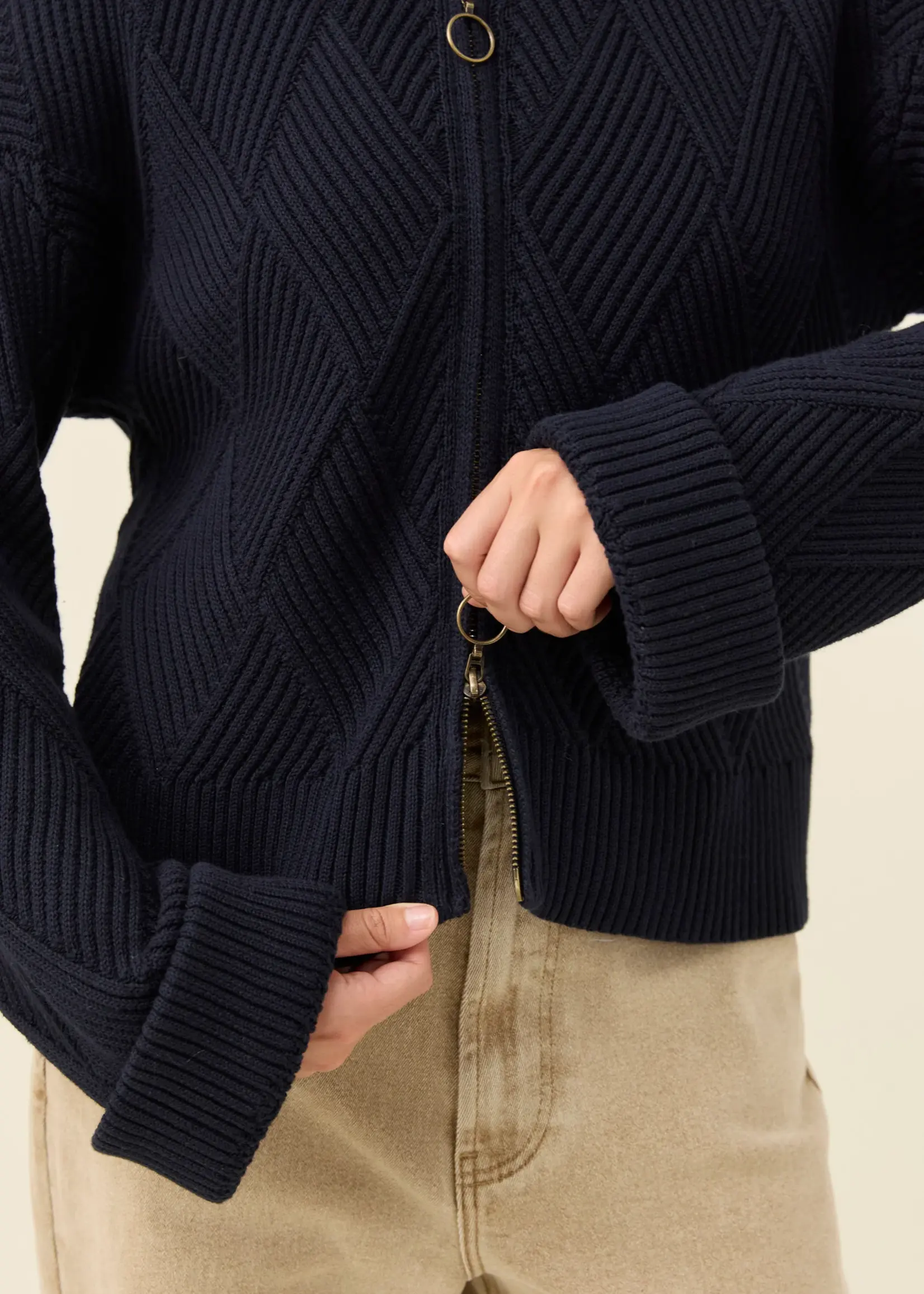 Isle of Mine Sadie Zip Jumper - Navy