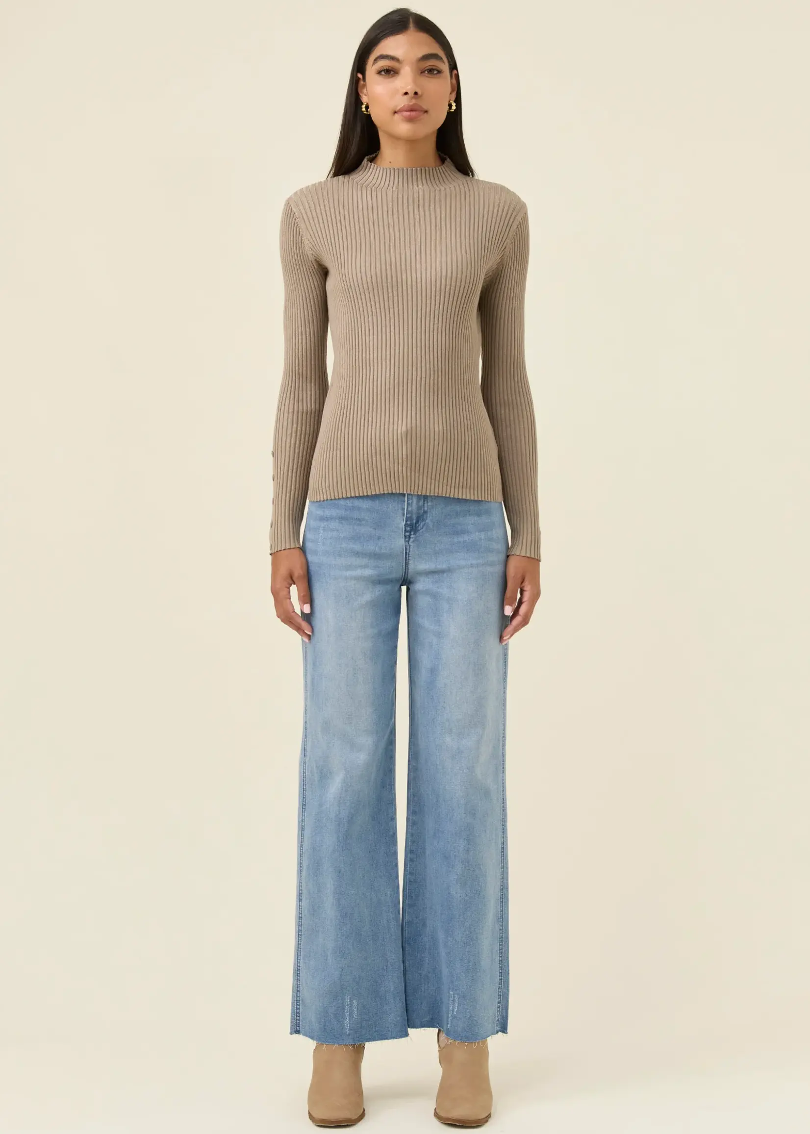 Isle of Mine Juno Knit Top - Stone