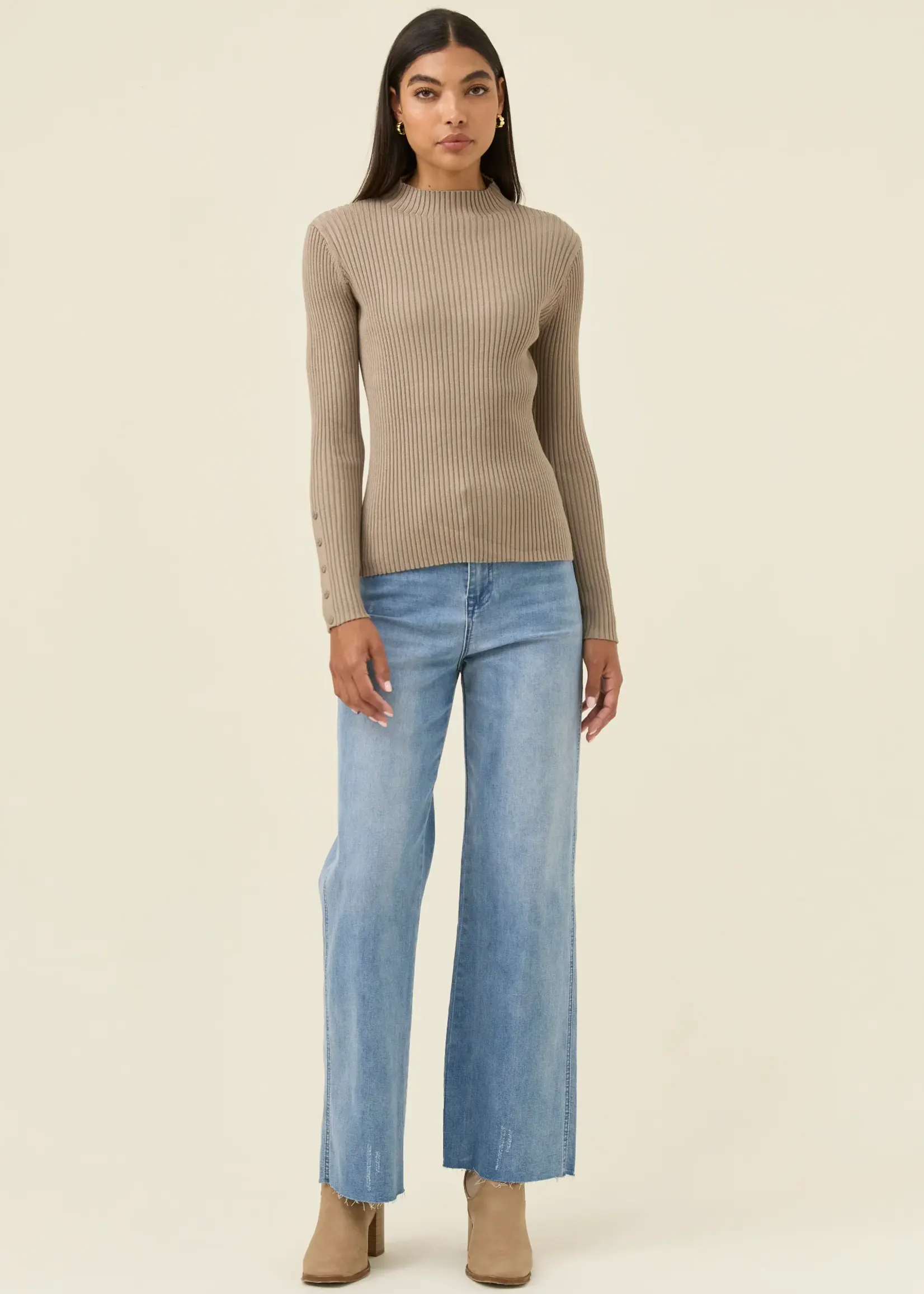 Isle of Mine Juno Knit Top - Stone