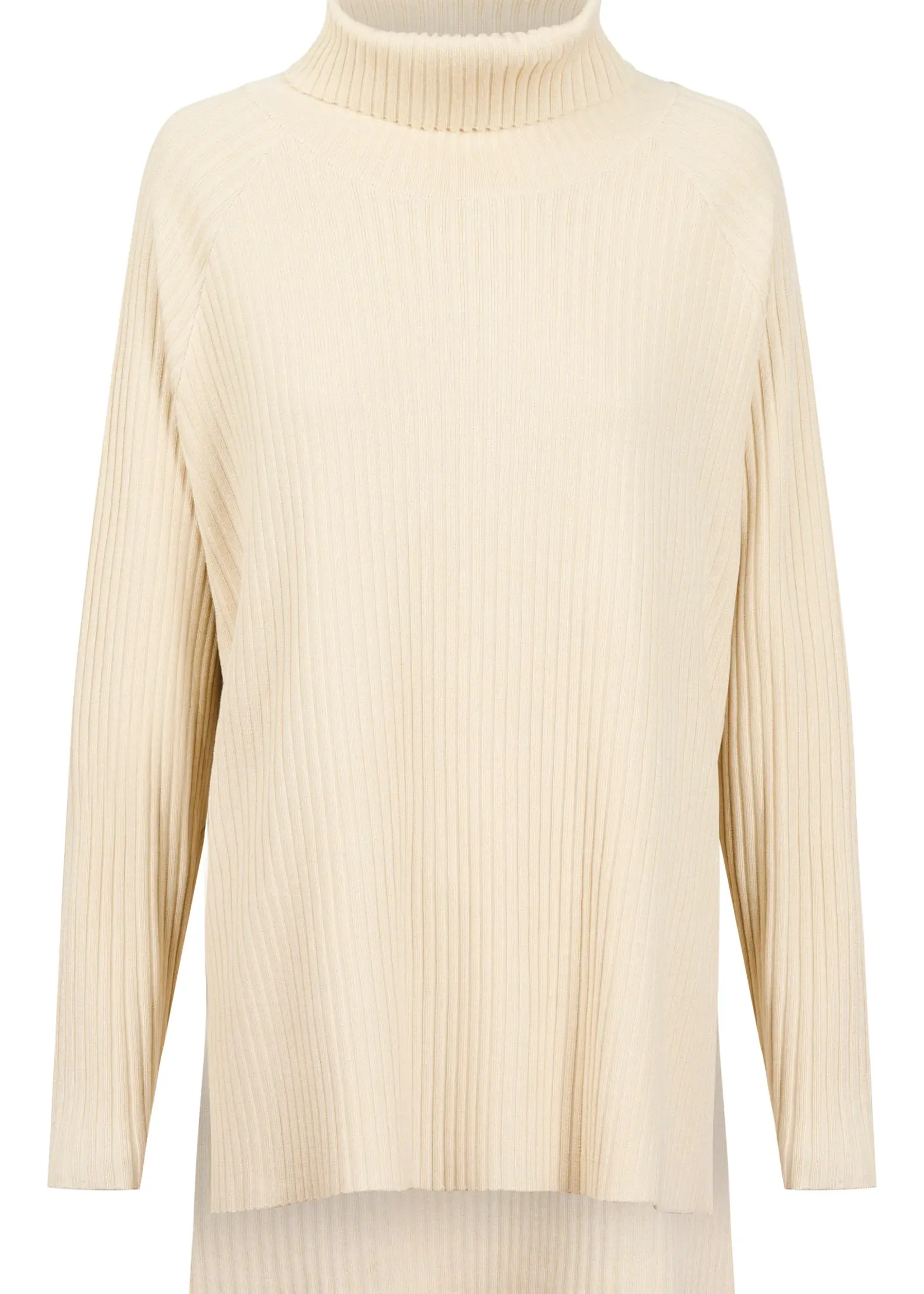 Isle of Mine Juno Relaxed Roll Neck Jumper - Canvas