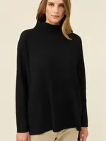 Isle of Mine Juno Relaxed Roll Neck Jumper - Onyx