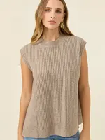Isle of Mine Miru Crew Knit Vest - Stone
