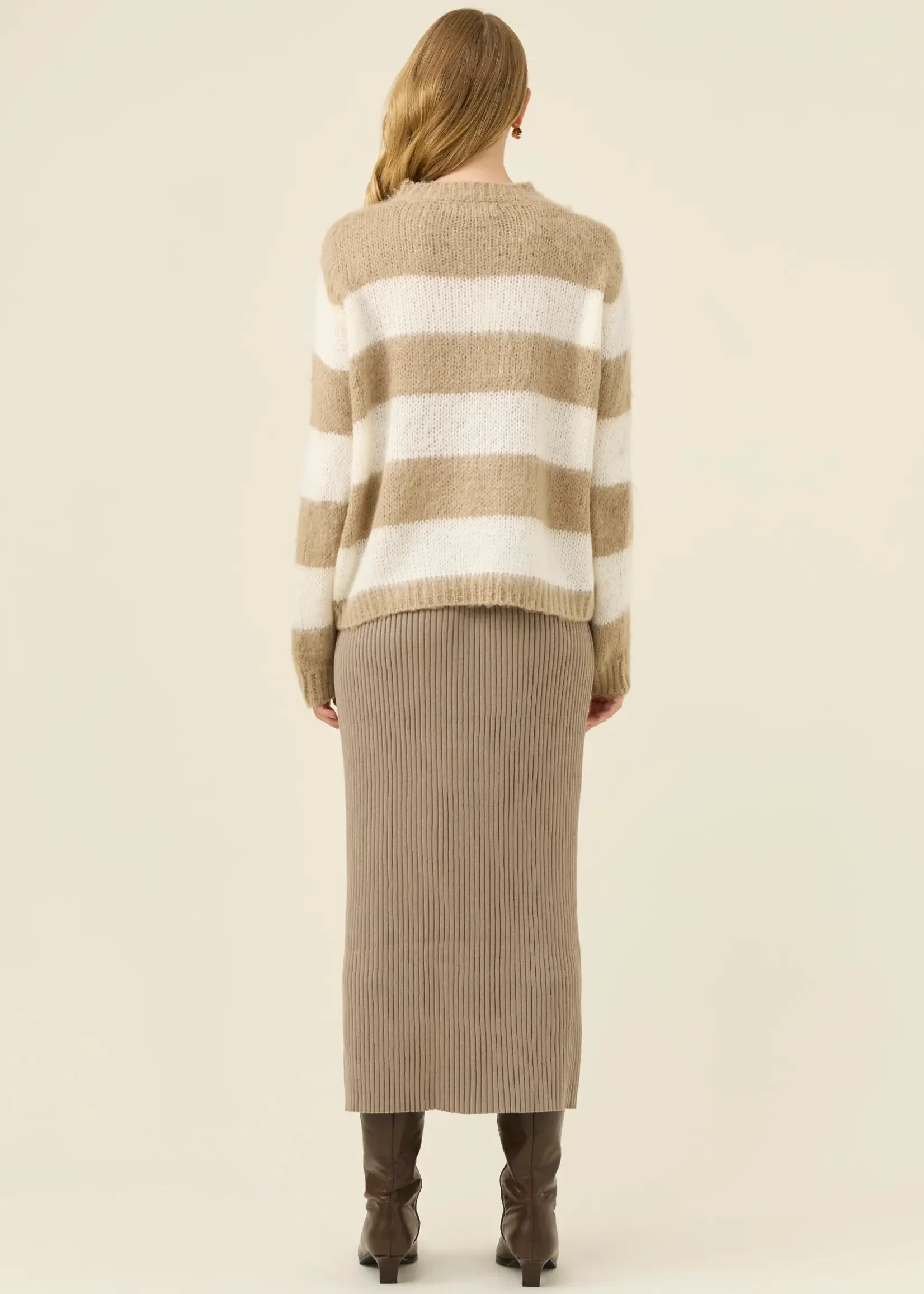 Isle of Mine Pallas Stripe Jumper - Stone