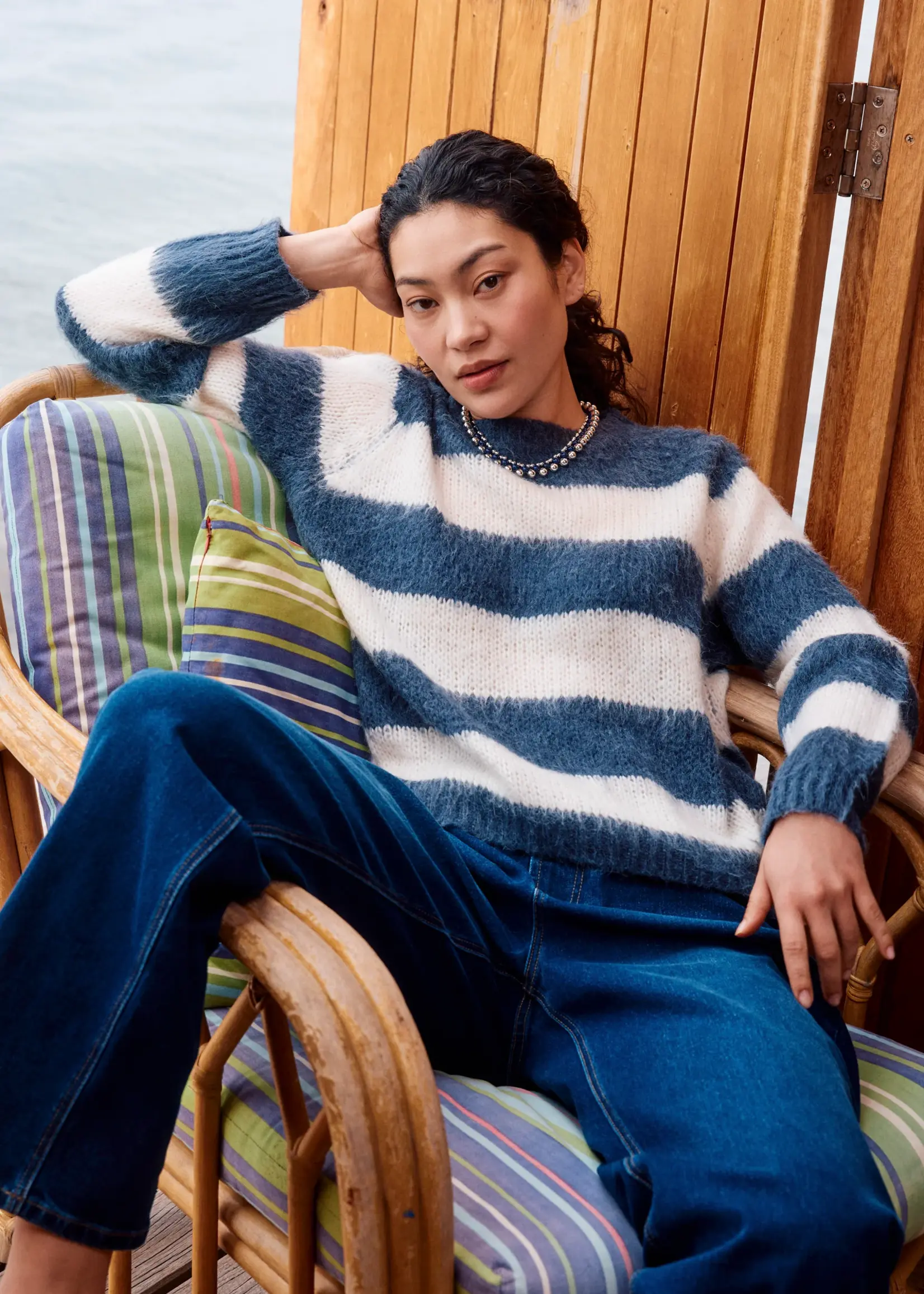 Isle of Mine Pallas Stripe Jumper - Navy