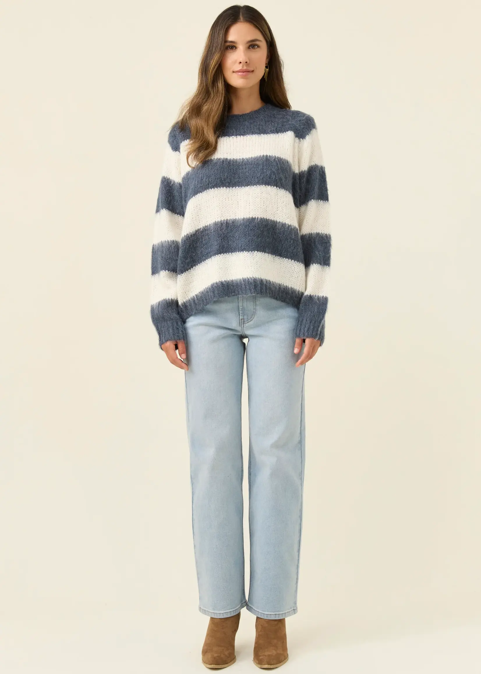 Isle of Mine Pallas Stripe Jumper - Navy