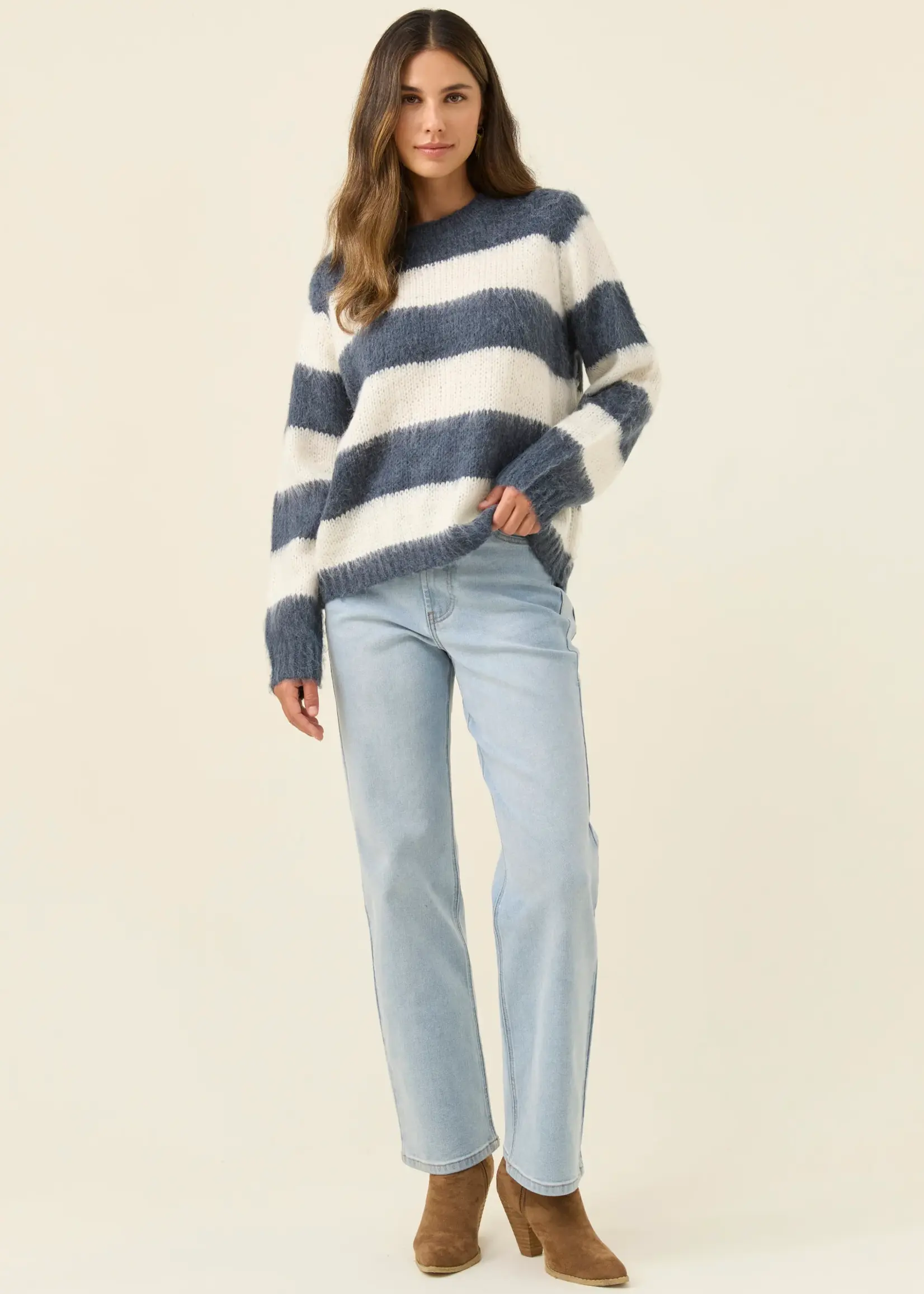 Isle of Mine Pallas Stripe Jumper - Navy