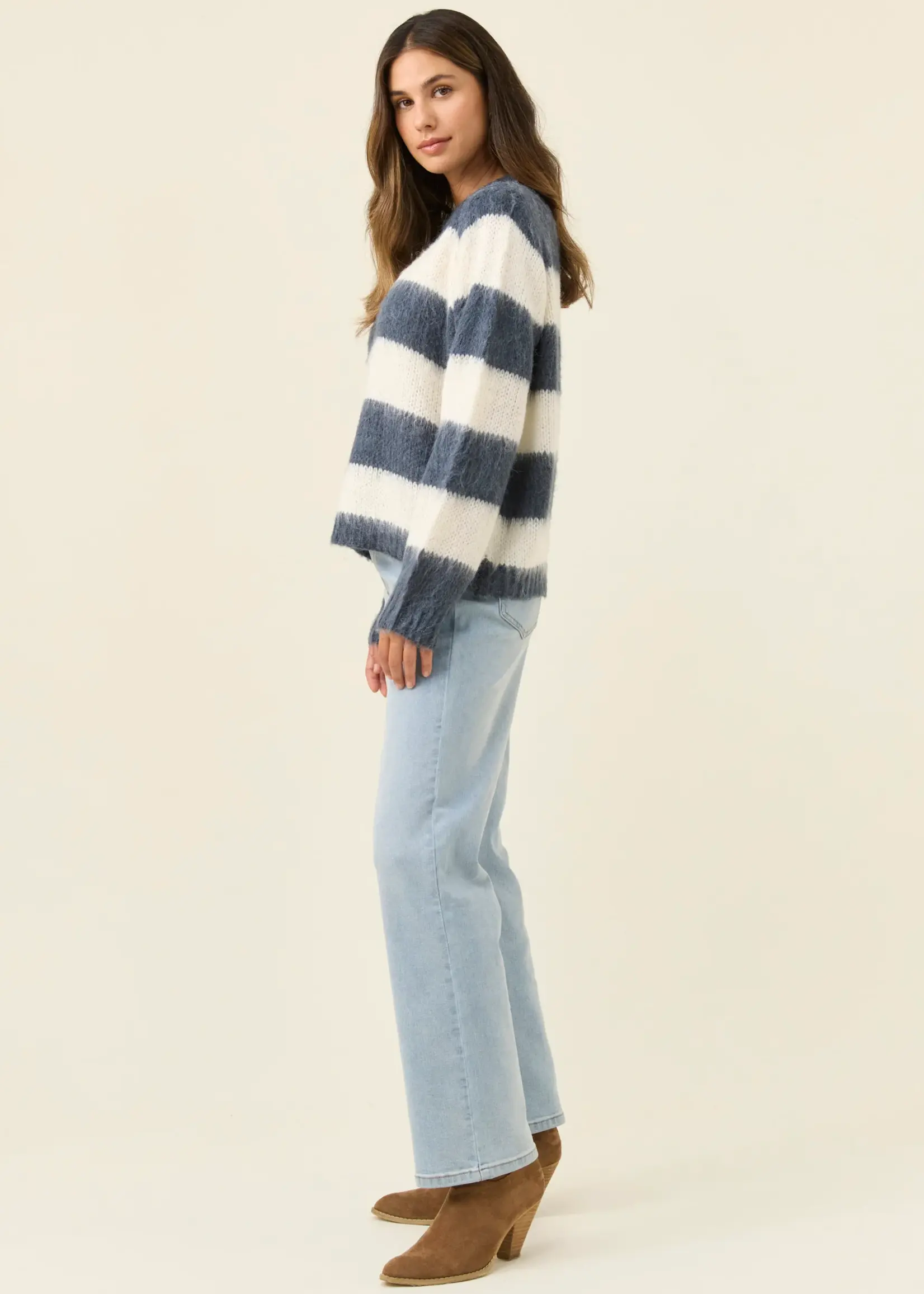 Isle of Mine Pallas Stripe Jumper - Navy