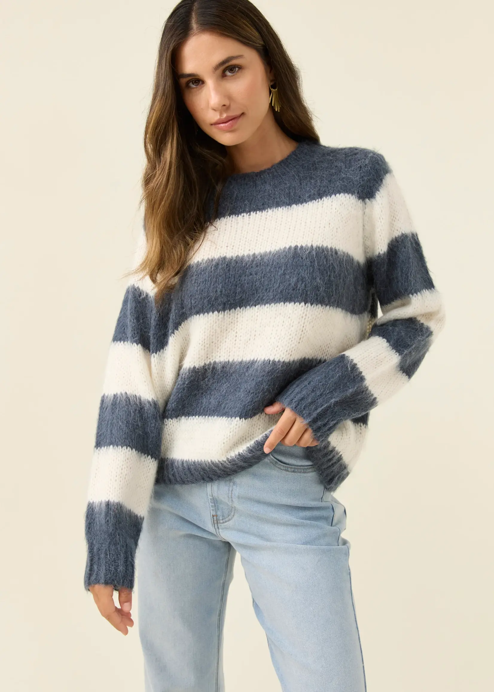 Isle of Mine Pallas Stripe Jumper - Navy