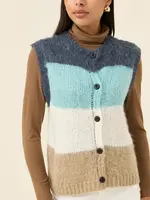 Isle of Mine Pallas Stripe Knit Vest - Ice Blue