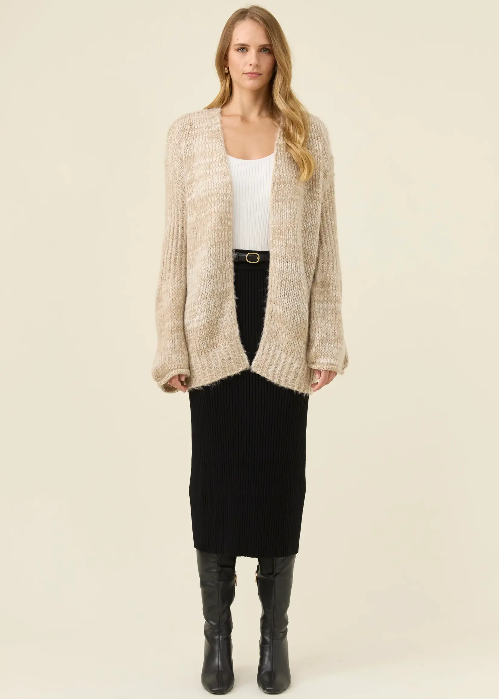 Isle of Mine Pallas Relaxed Cardigan - Stone