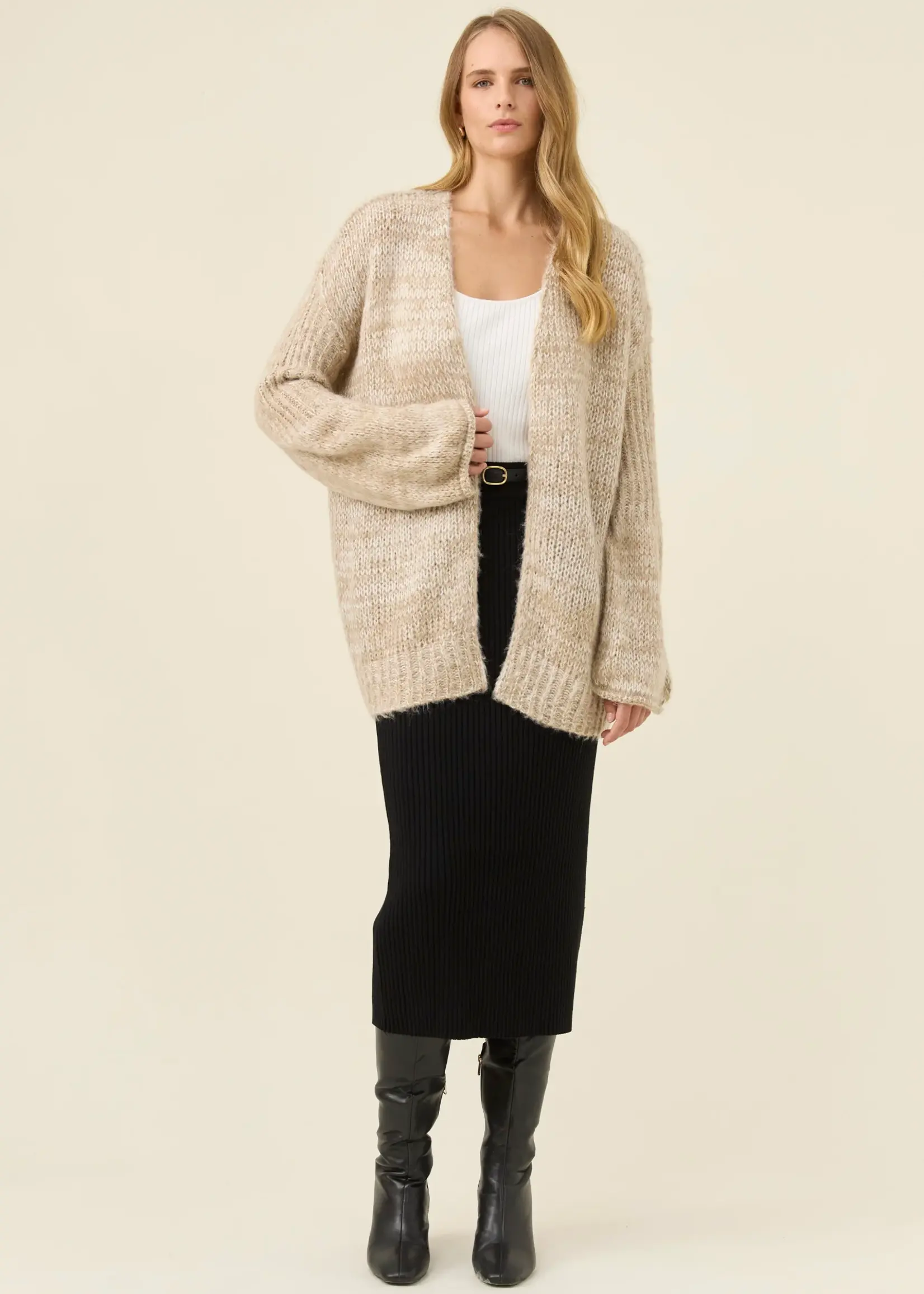 Isle of Mine Pallas Relaxed Cardigan - Stone