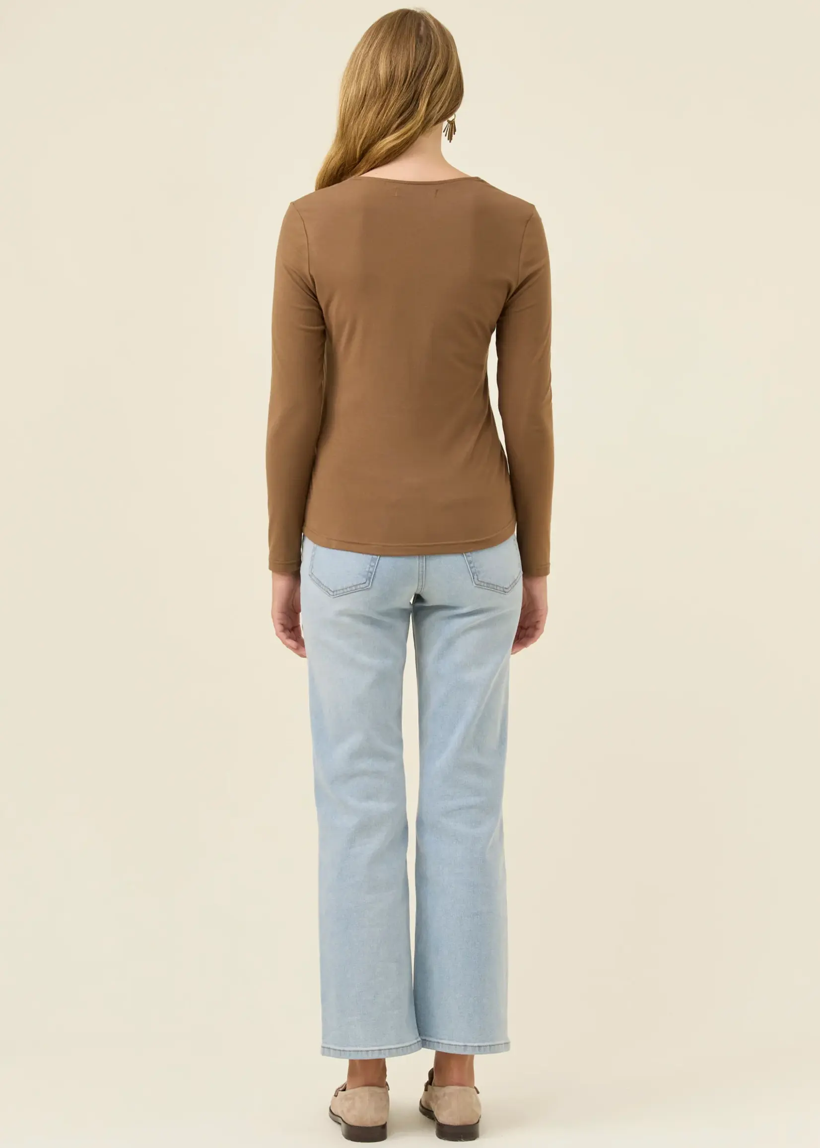 Isle of Mine Naria Scoop Neck Top - Toffee