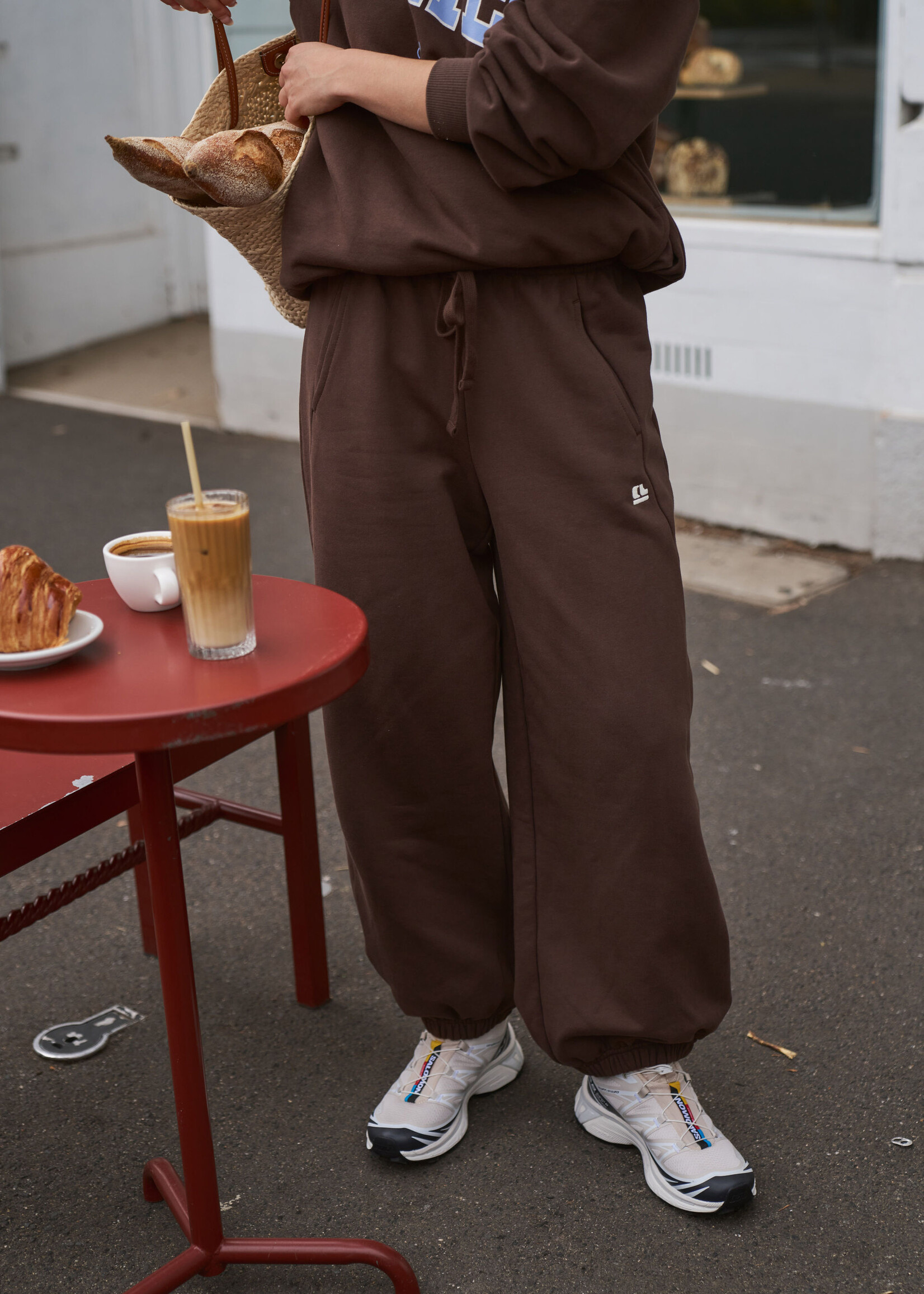 Bowie Barrel Leg Trackpant - CHOCOLATE
