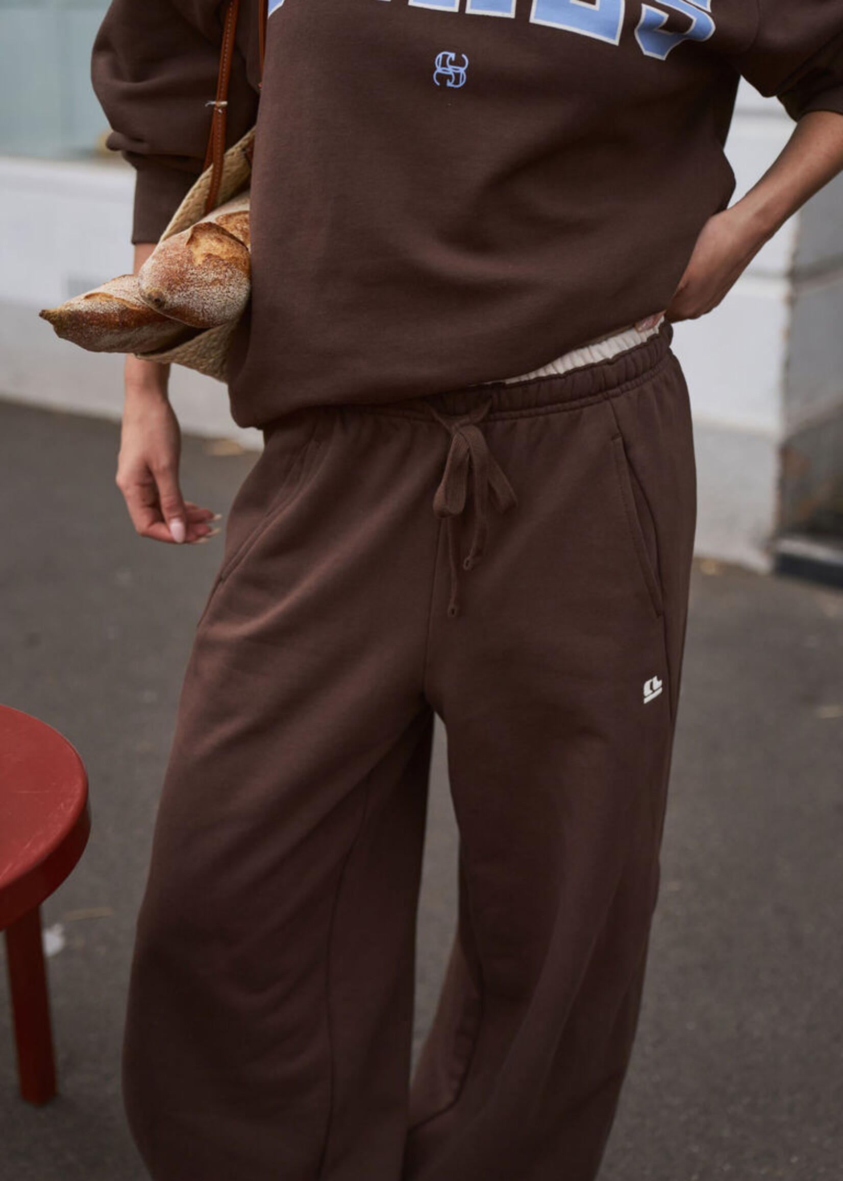 Bowie Barrel Leg Trackpant - CHOCOLATE
