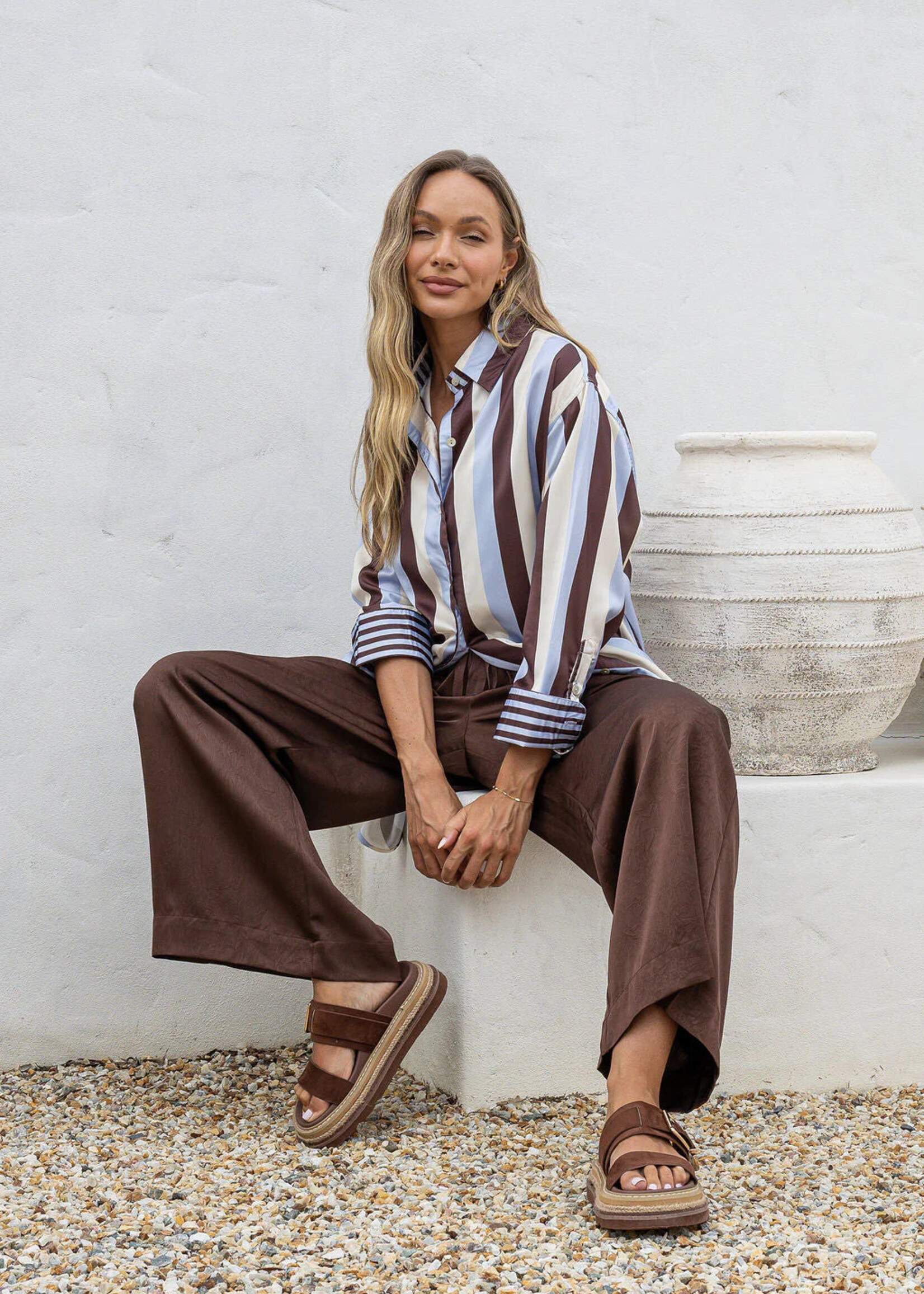 Portofino Luxe Pant - Choclate