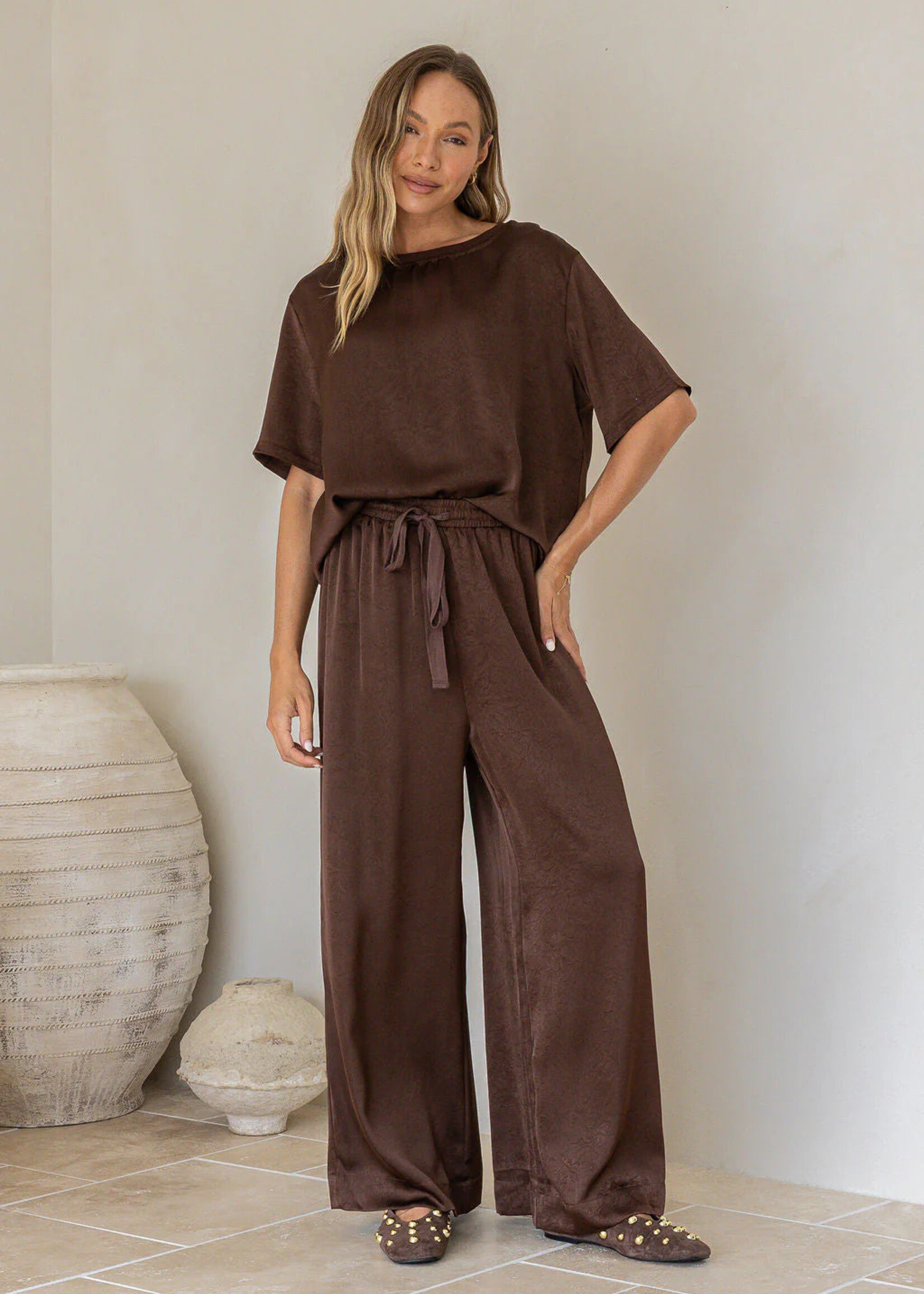 Portofino Luxe Pant - Choclate