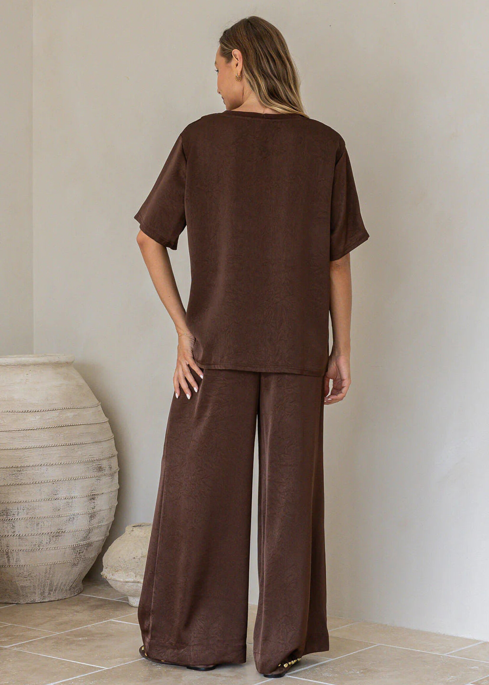 Portofino Luxe Tee - Chocolate