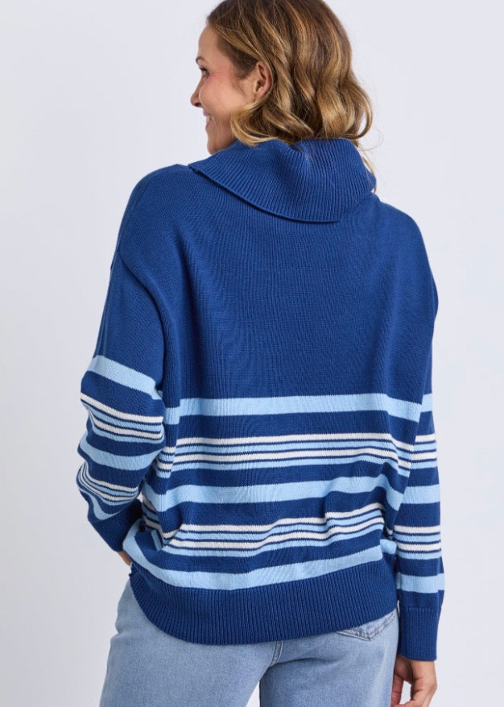 Elm Lifestyle Striped Roll Neck Sweater