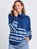 Elm Lifestyle Striped Roll Neck Sweater