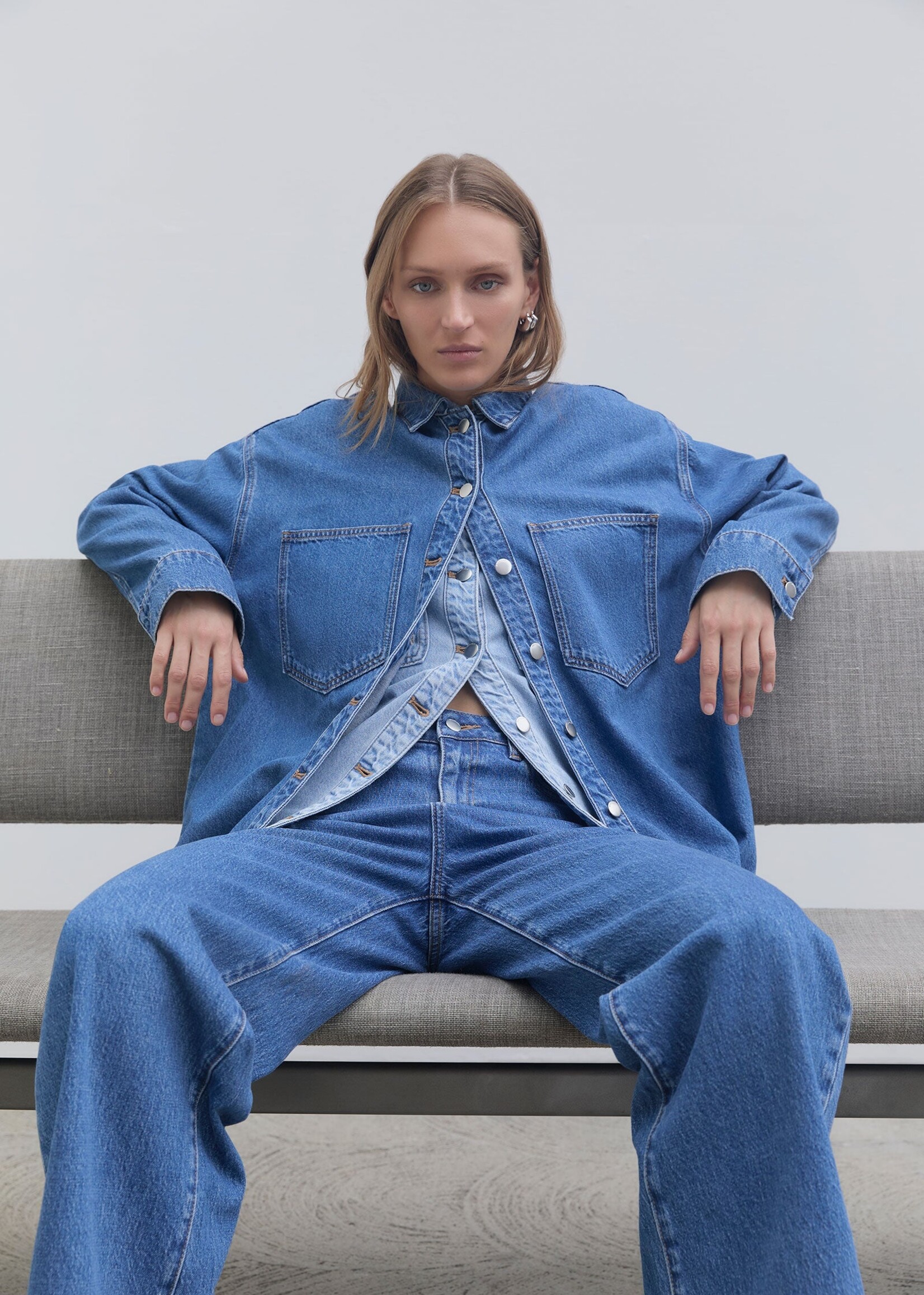 nude lucy Organic Denim Overshirt