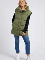 Longline Puffer Vest - Four Leaf Clover