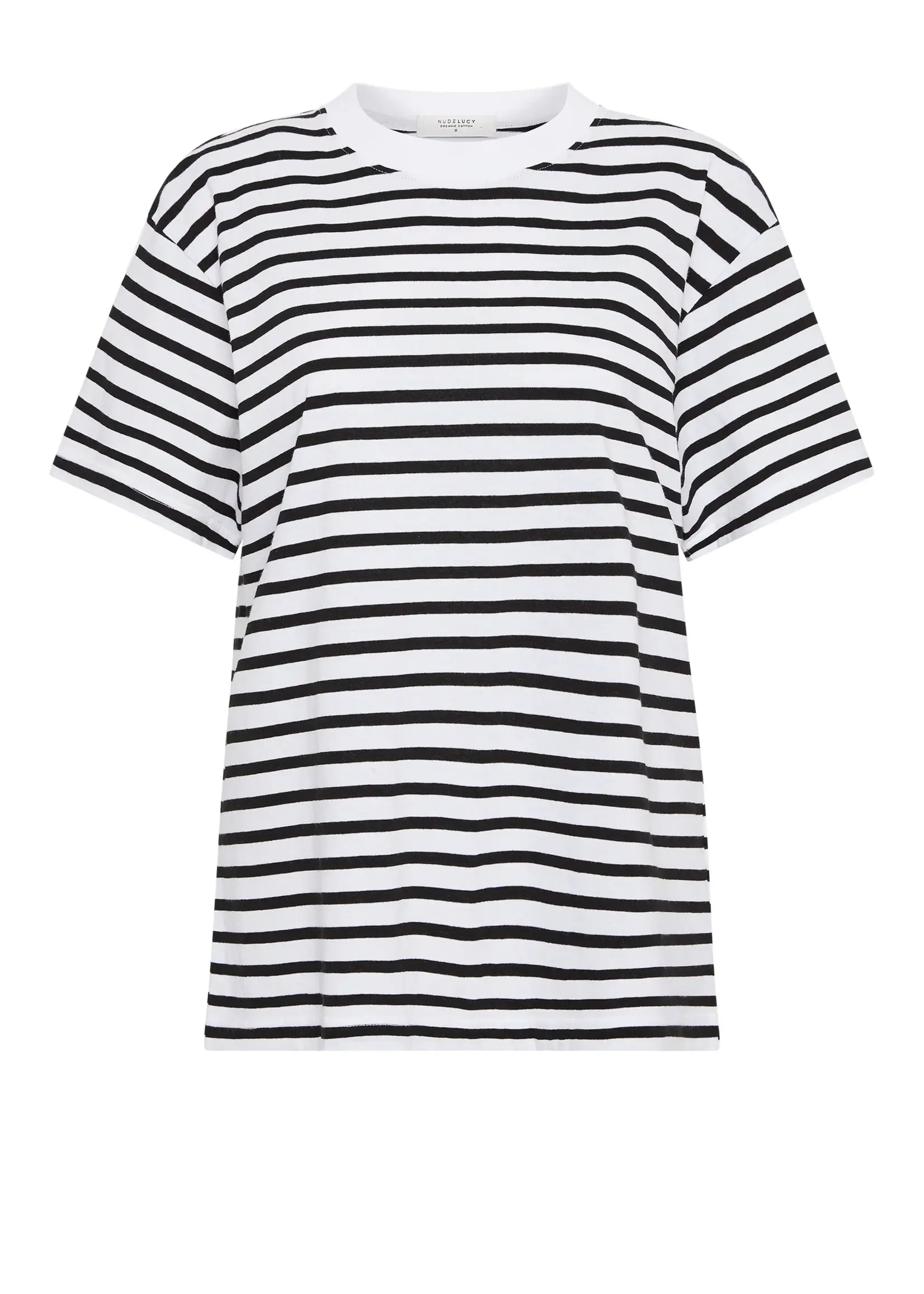 nude lucy Organic Stripe Boyfriend Tee
