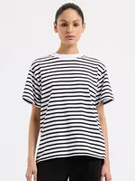 nude lucy Organic Stripe Boyfriend Tee
