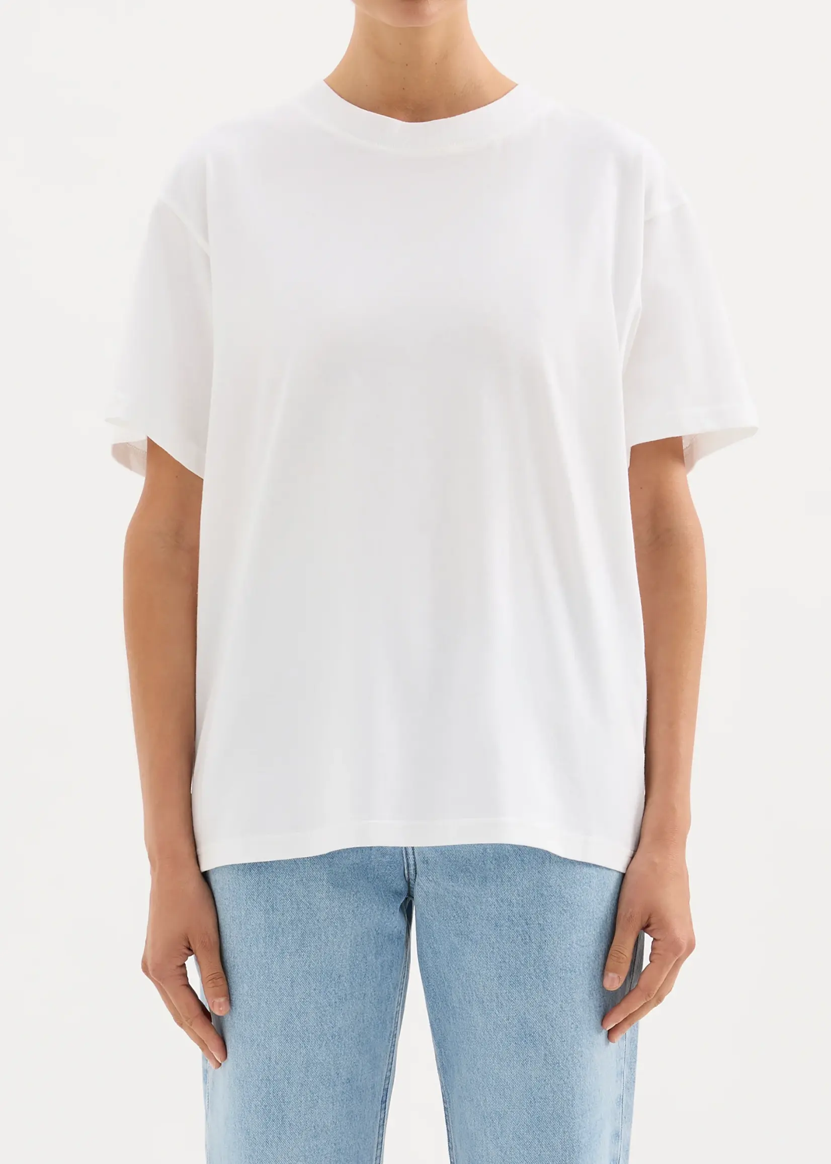 nude lucy Organic Boyfriend Tee White
