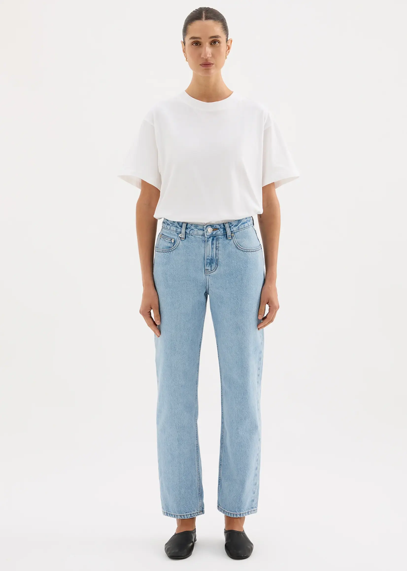 nude lucy Organic Boyfriend Tee White