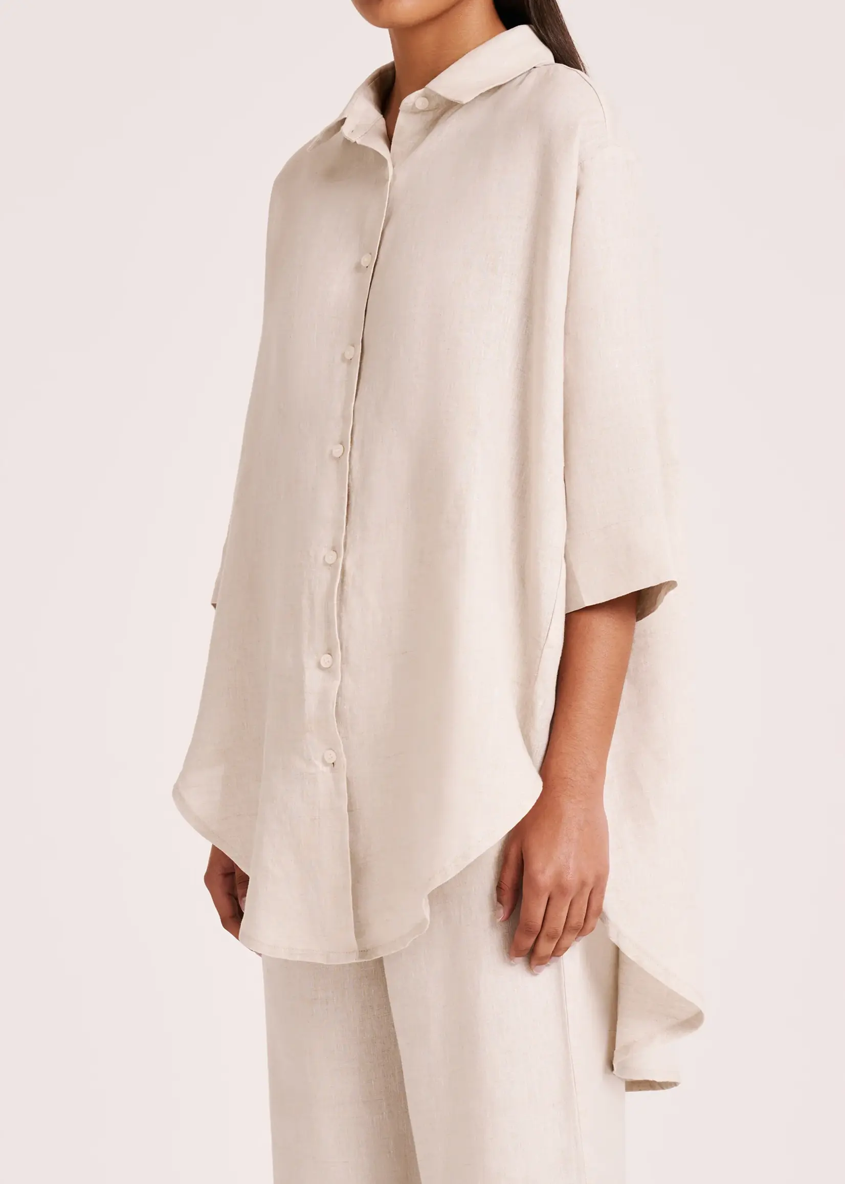 nude lucy Lounge Linen Lounge Shirt
