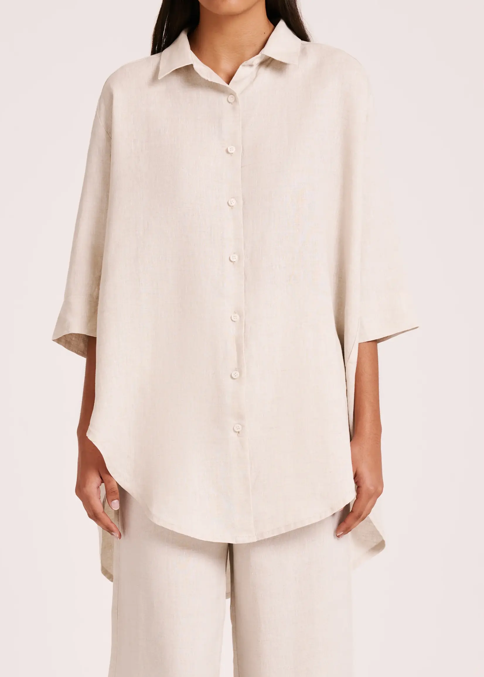 nude lucy Lounge Linen Lounge Shirt