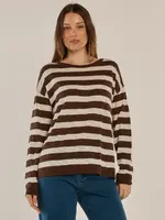 Betty Basic Natasha Knit Top - Brown Stripe