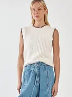 Sass Tonia Knit Vest - Cream/Mushroom