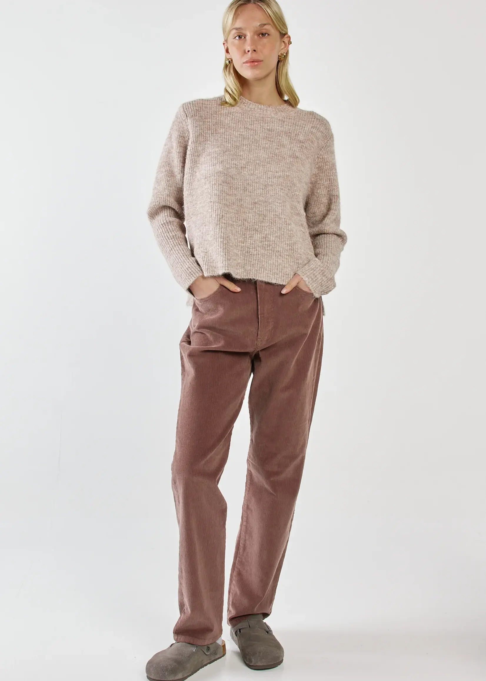 Marli Boxy Rib Knit - Multi Fawn