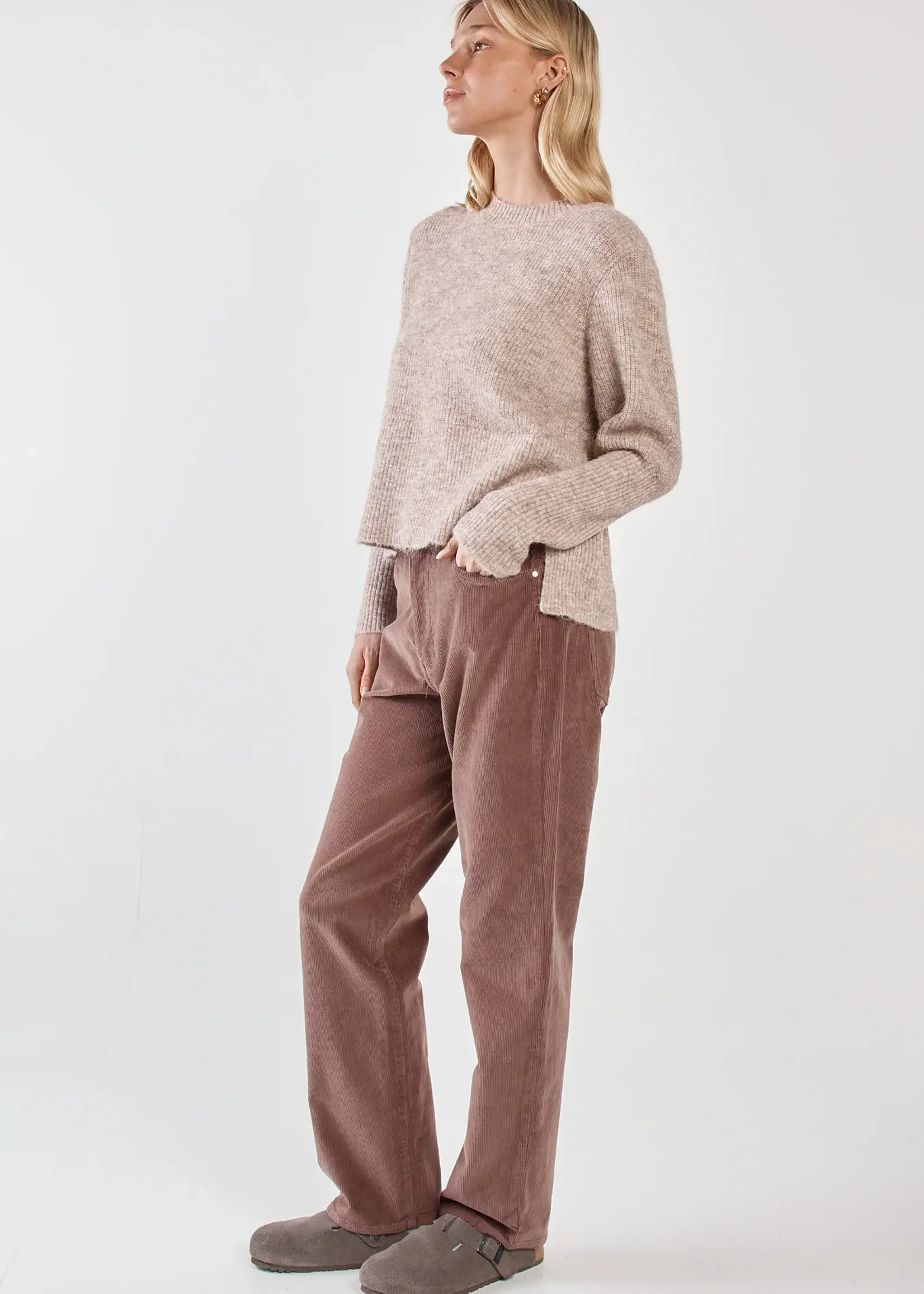Marli Boxy Rib Knit - Multi Fawn