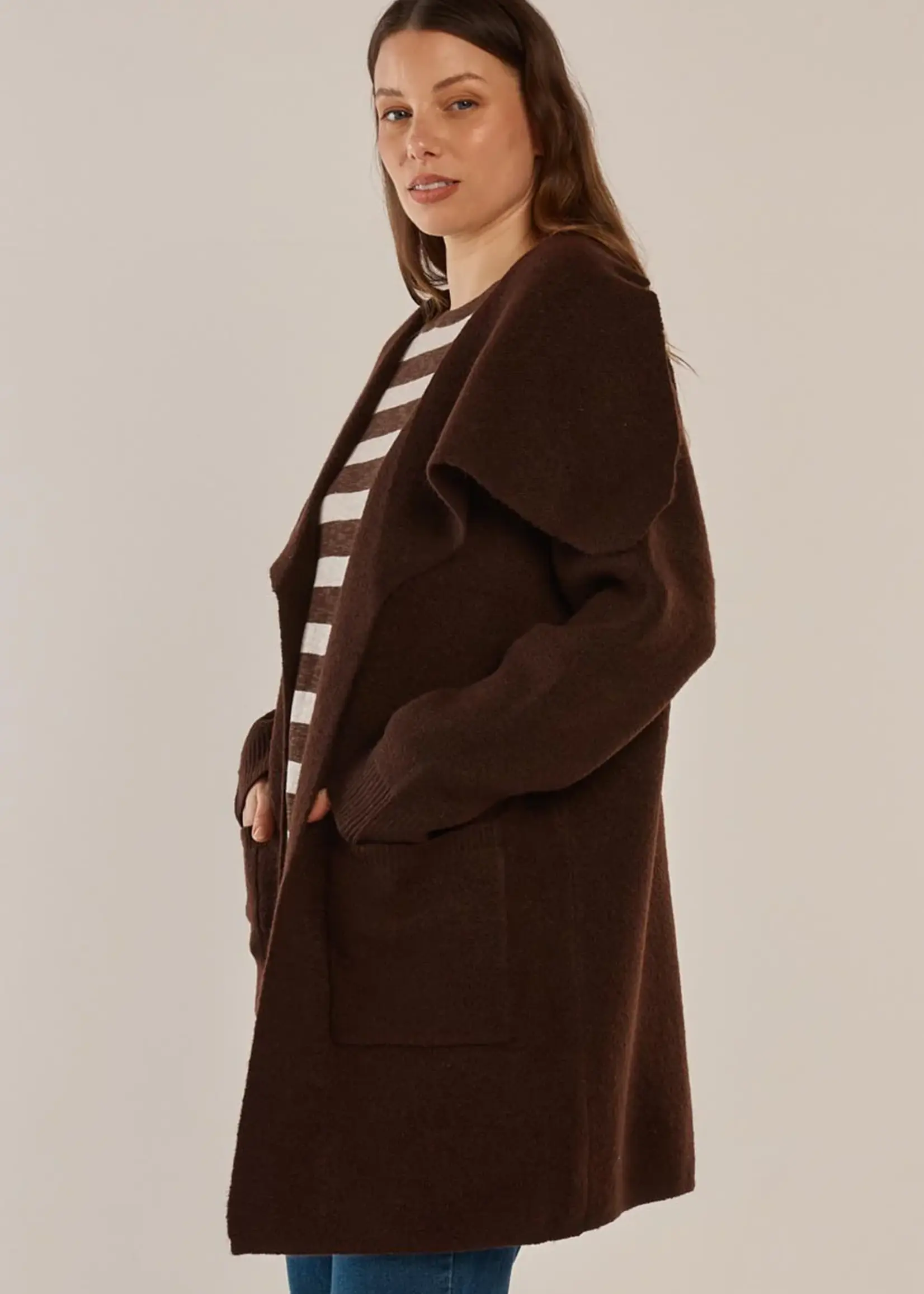 Betty Basic Abigail Cardigan - Chocolate