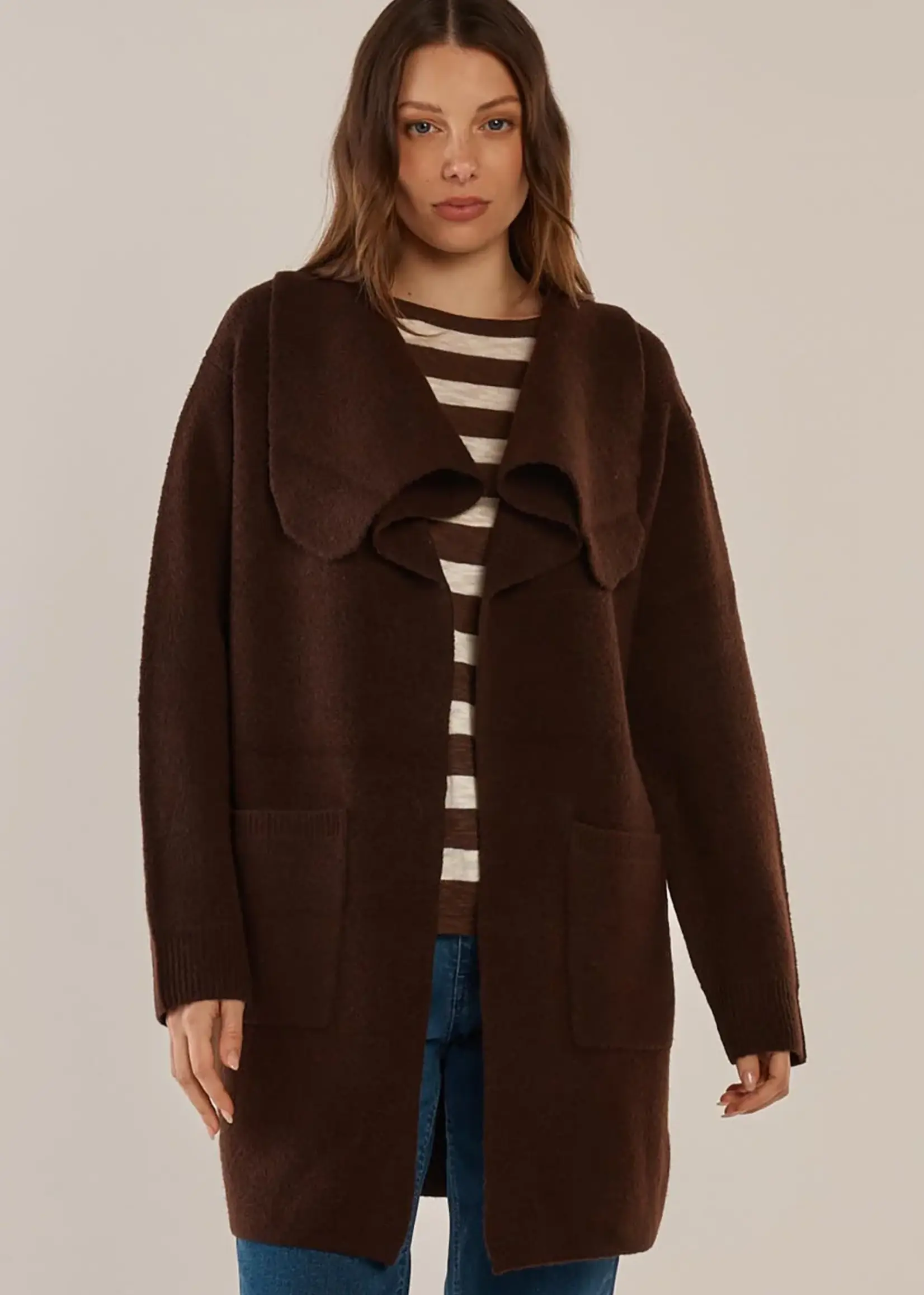 Betty Basic Abigail Cardigan - Chocolate