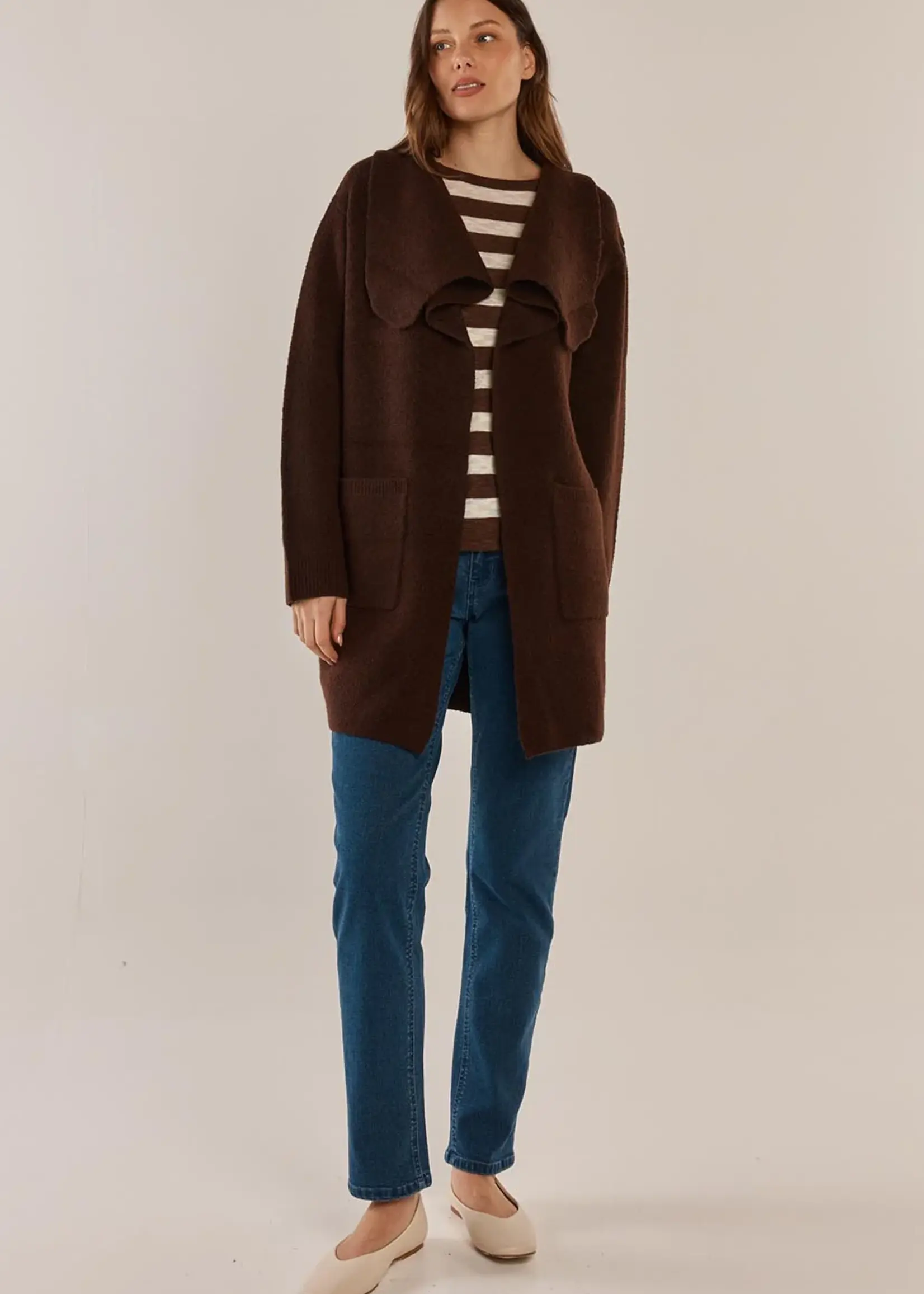 Betty Basic Abigail Cardigan - Chocolate