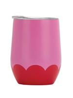 Annabel Trends Wine Tumbler Stainless Wave - Pink Red