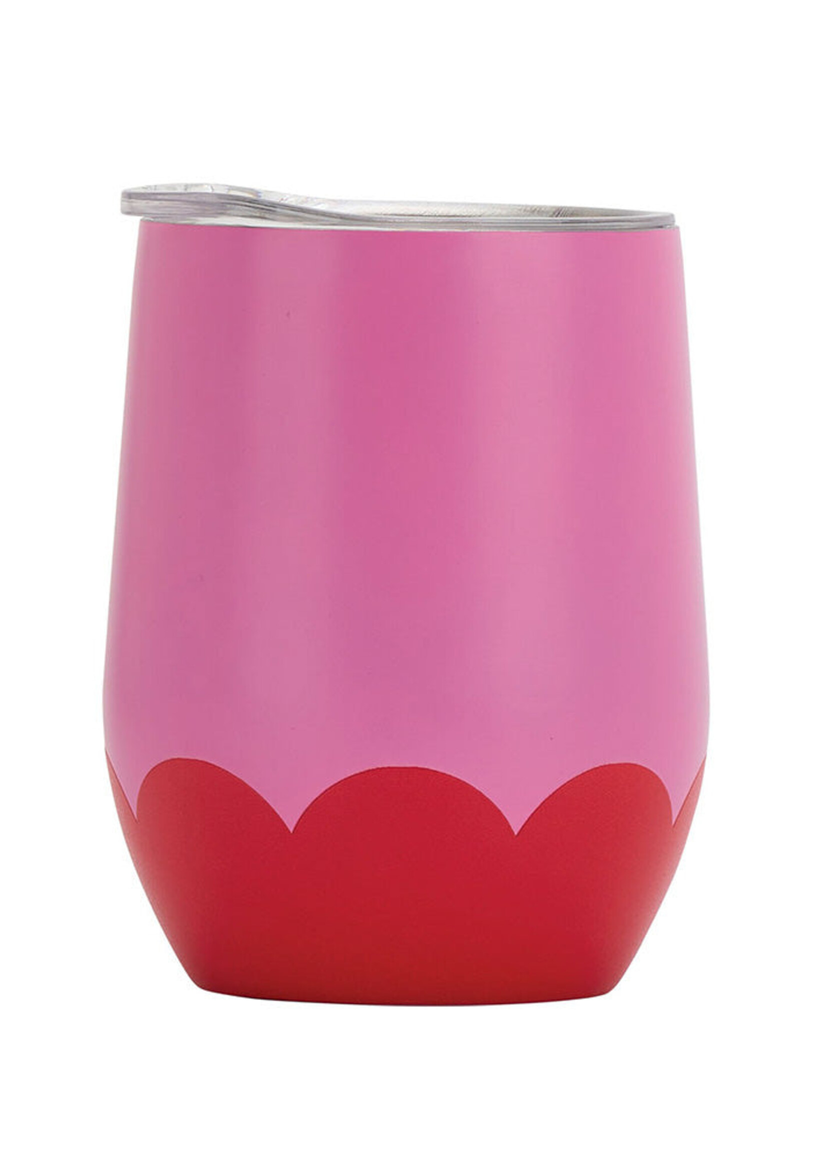 Annabel Trends Wine Tumbler Stainless Wave - Pink Red