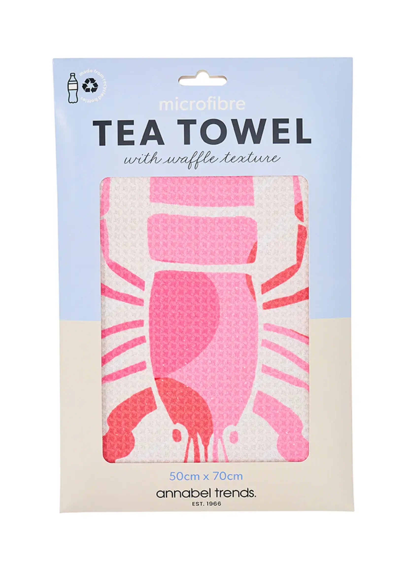 Annabel Trends Tea Towel Microfibre Waffle - Lobster