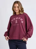 Foxwood Effortless Contrast Crew - Wine