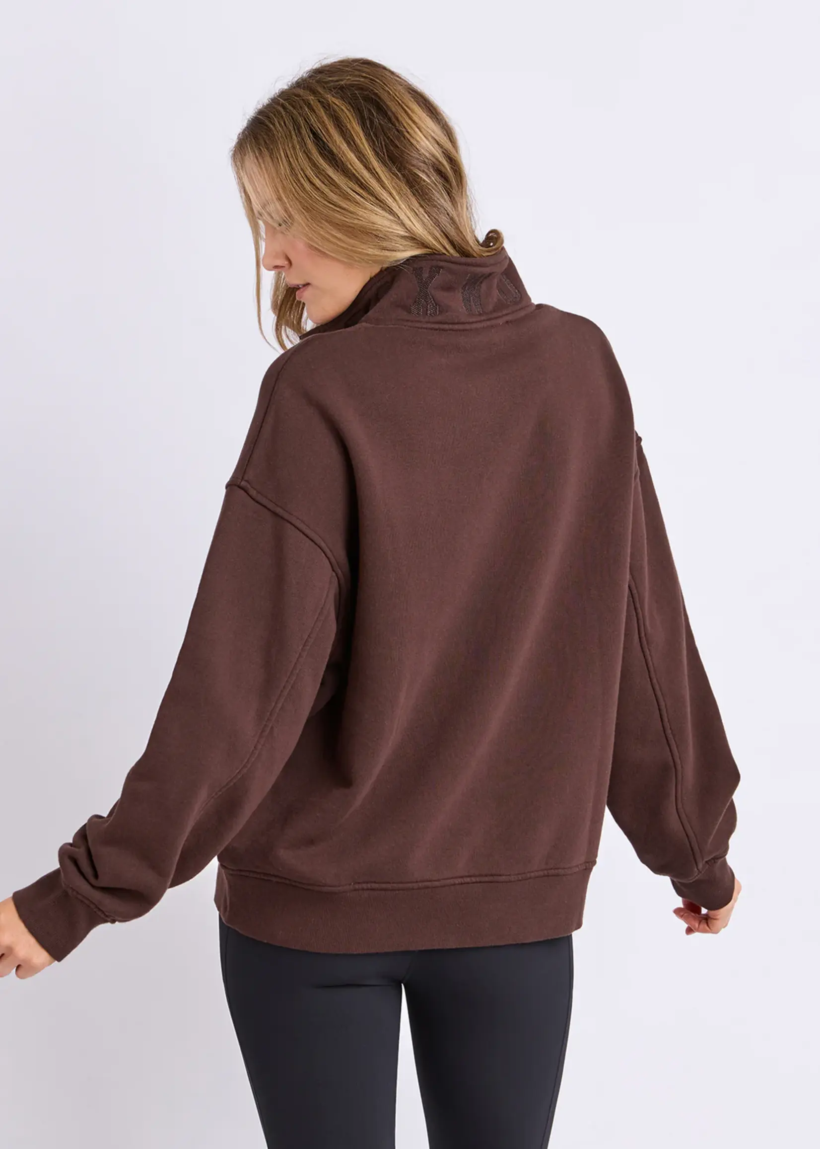 Foxwood College Zip Crew - Coffee