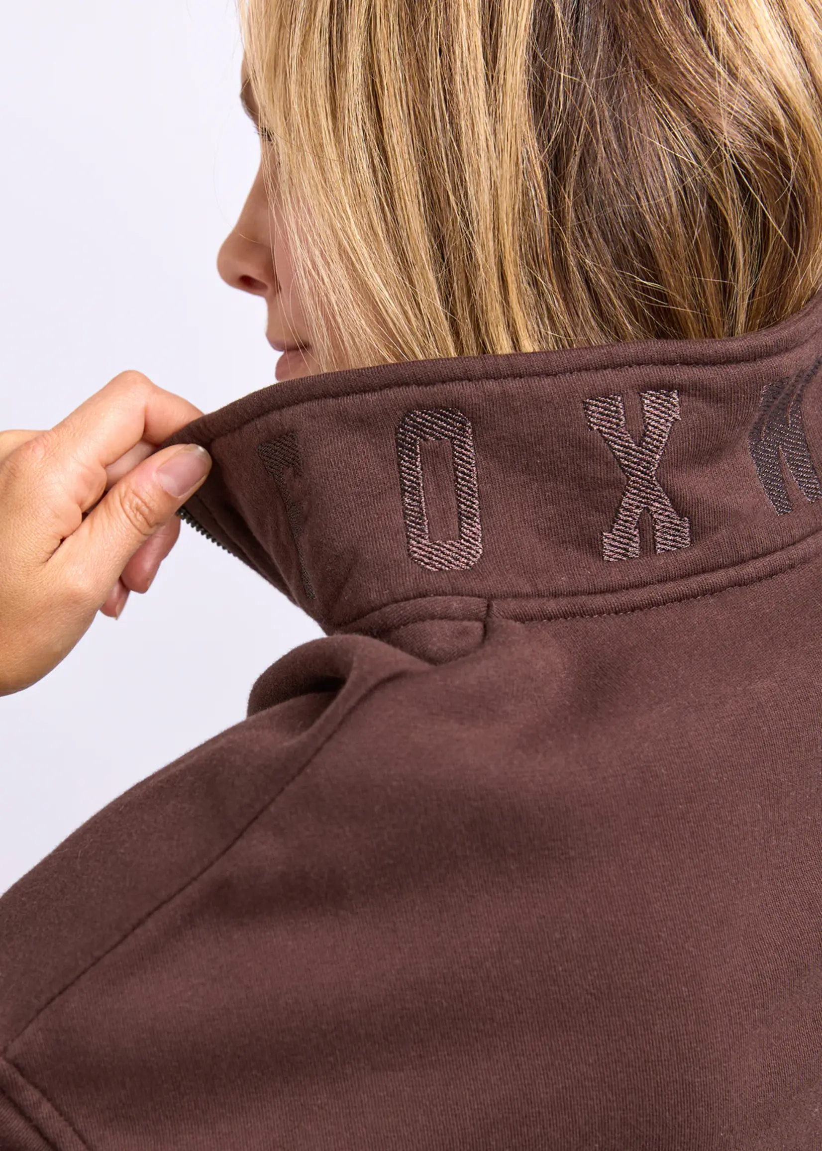 Foxwood College Zip Crew - Coffee