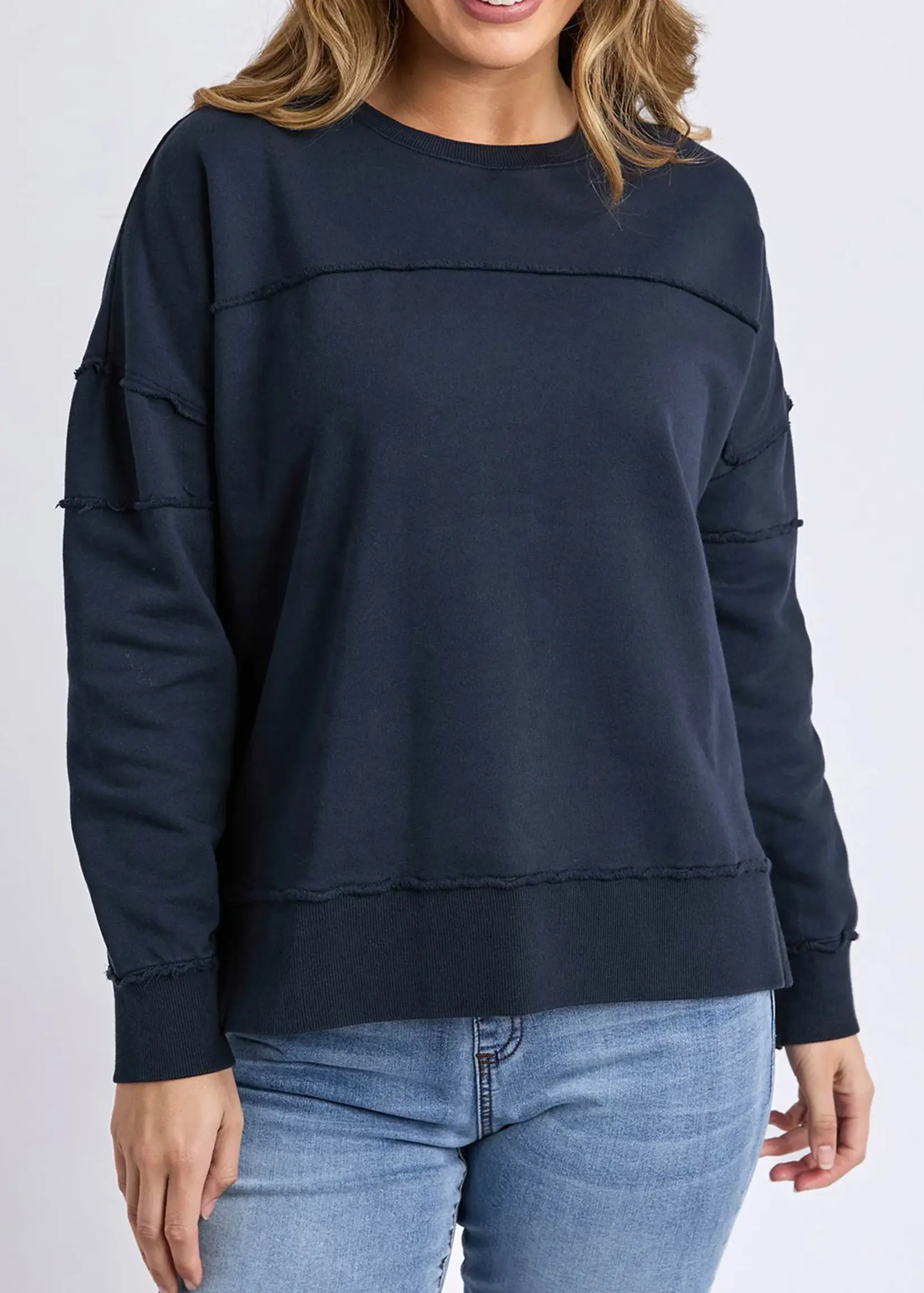 Foxwood Jayne Throw On Top - Navy