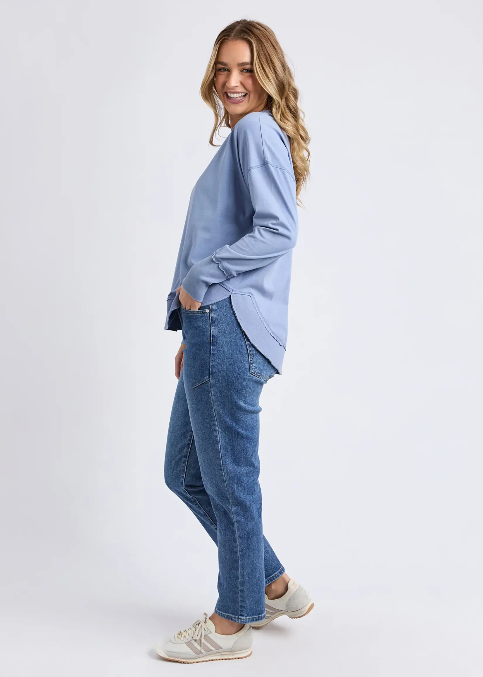 Farrah Long Sleeve -  Country Blue