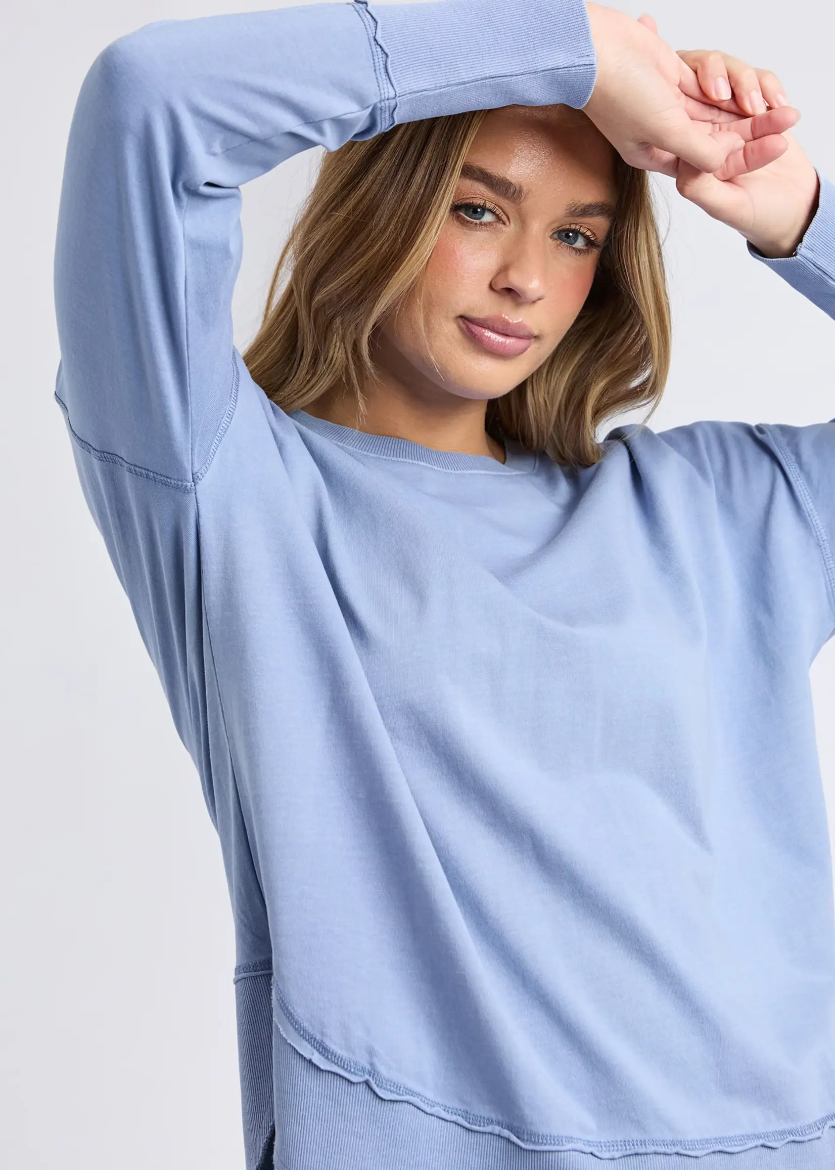 Farrah Long Sleeve -  Country Blue