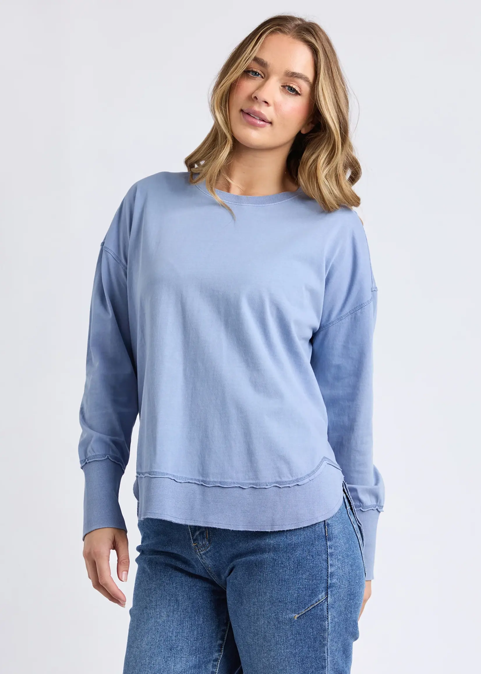 Farrah Long Sleeve -  Country Blue