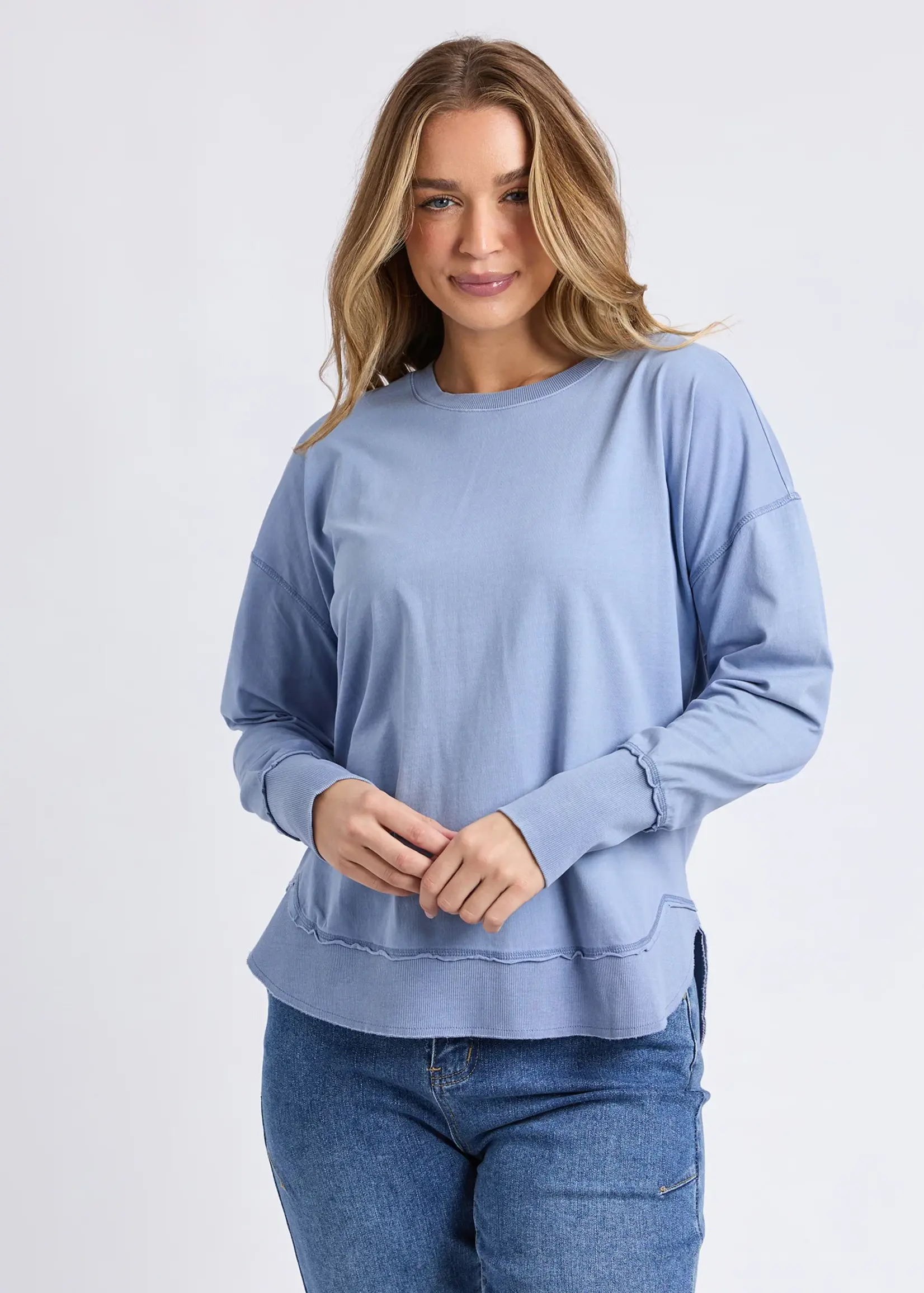 Farrah Long Sleeve -  Country Blue